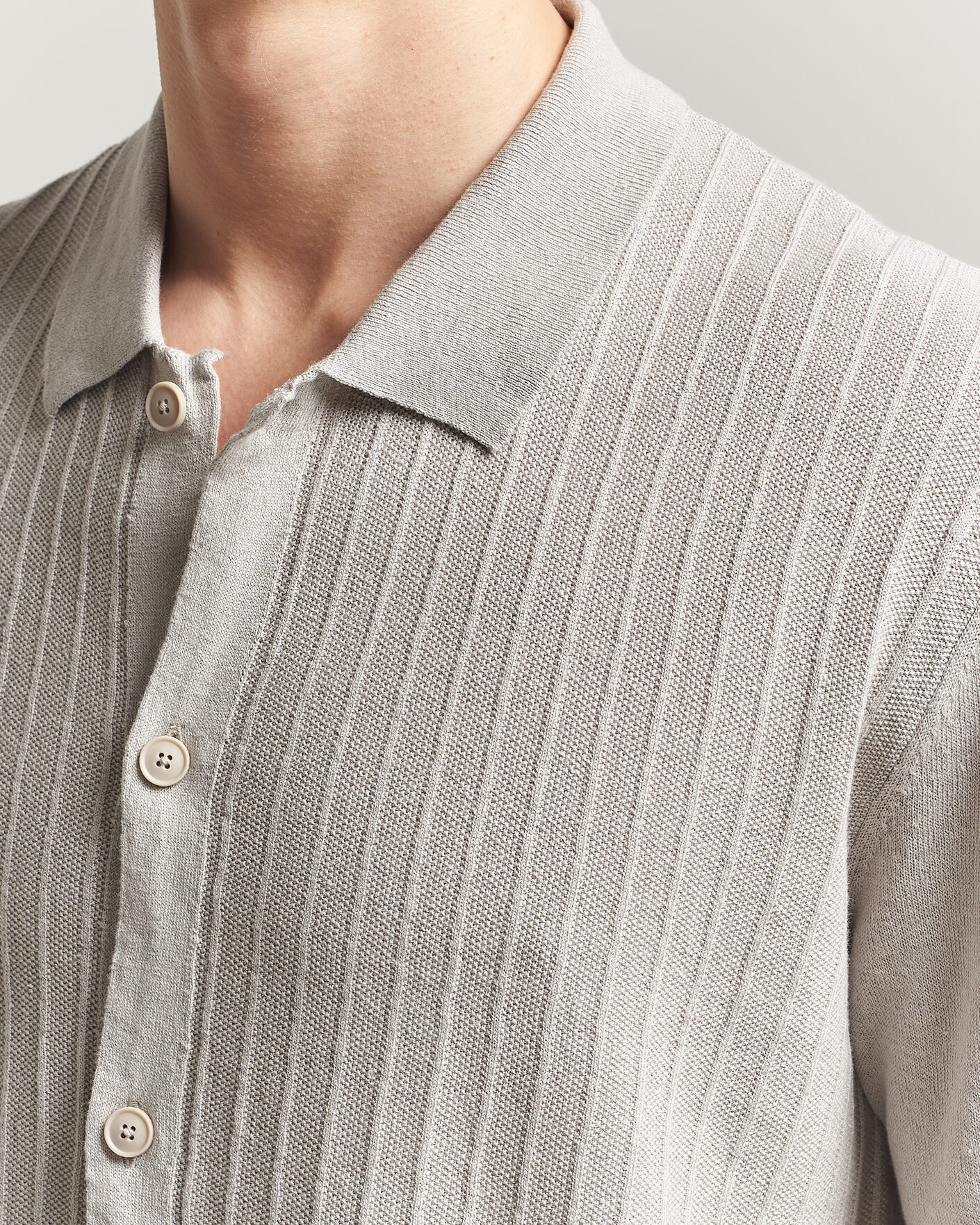 Homme | Chemises | BOSS ORANGE | Amicino Linen/Cotton Knitted Shirt Beige