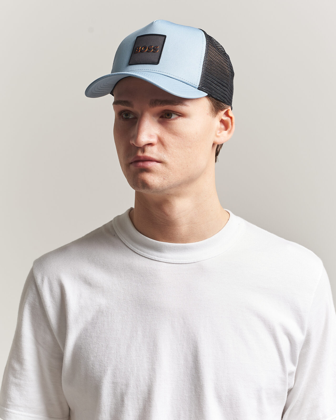 Homme | Bobs Et Casquettes | BOSS ORANGE | Elliot Trucker Cap Light Blue