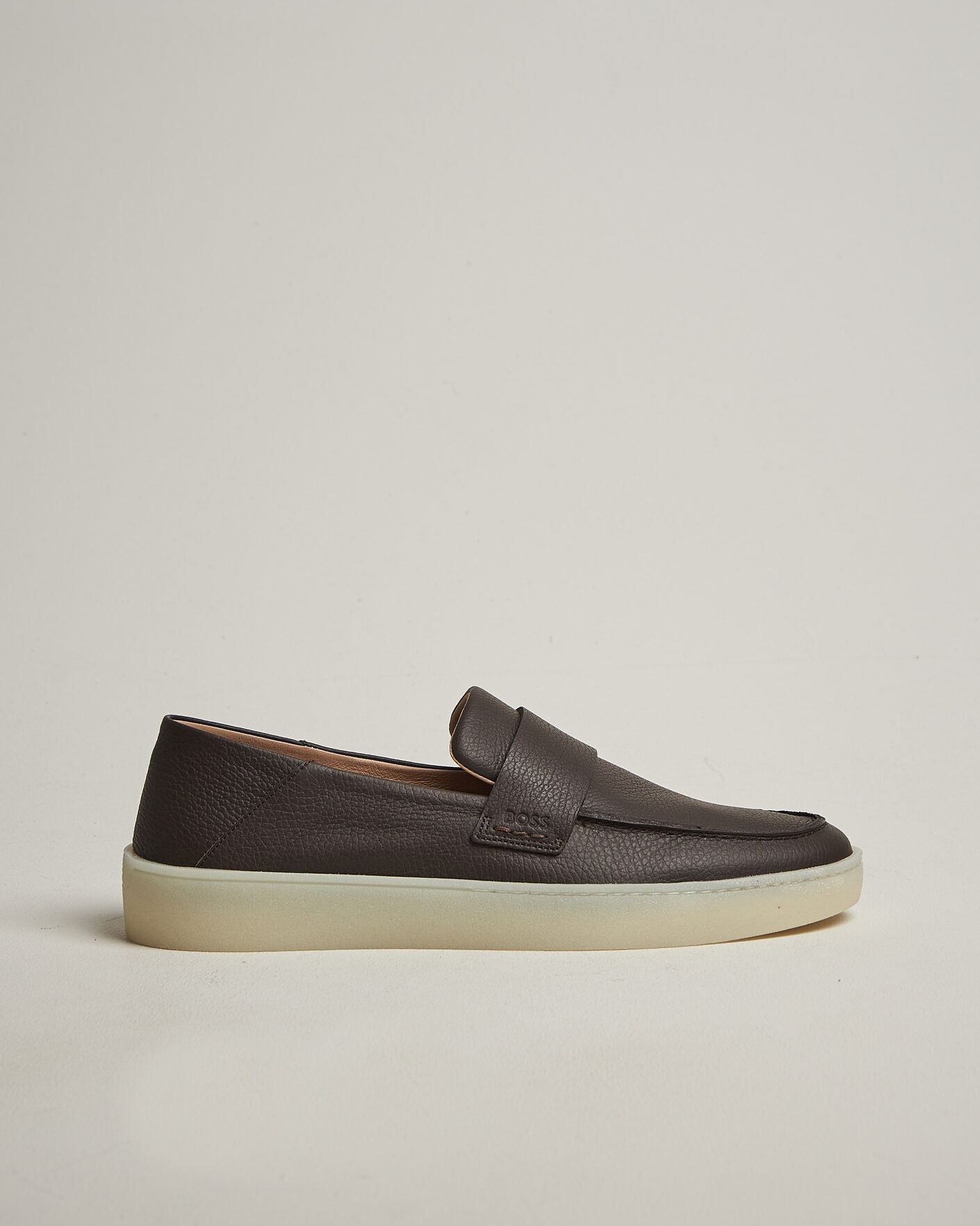 Homme | Loafers | BOSS BLACK | Randal Leather Loafer Dark Brown