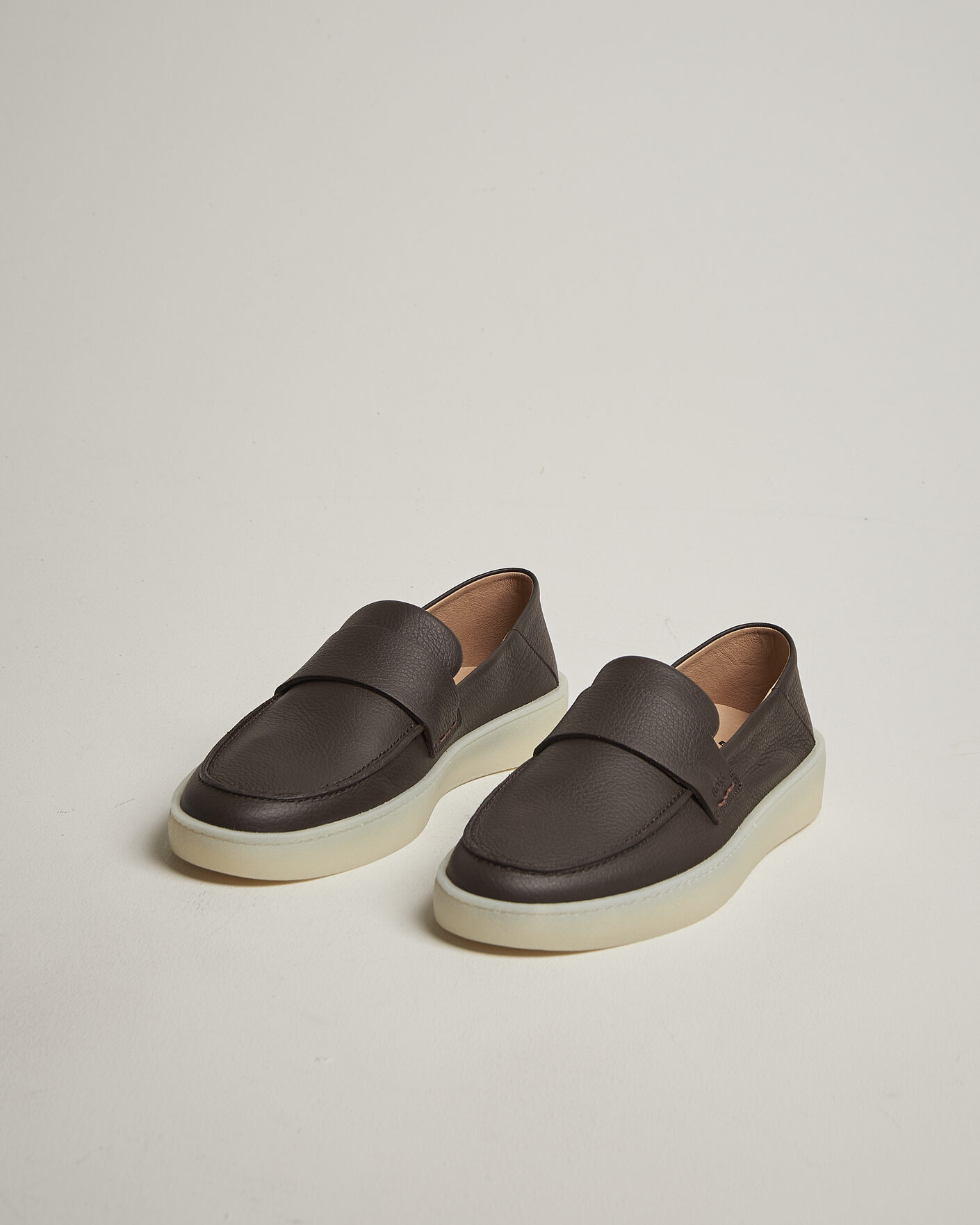 Homme | Loafers | BOSS BLACK | Randal Leather Loafer Dark Brown