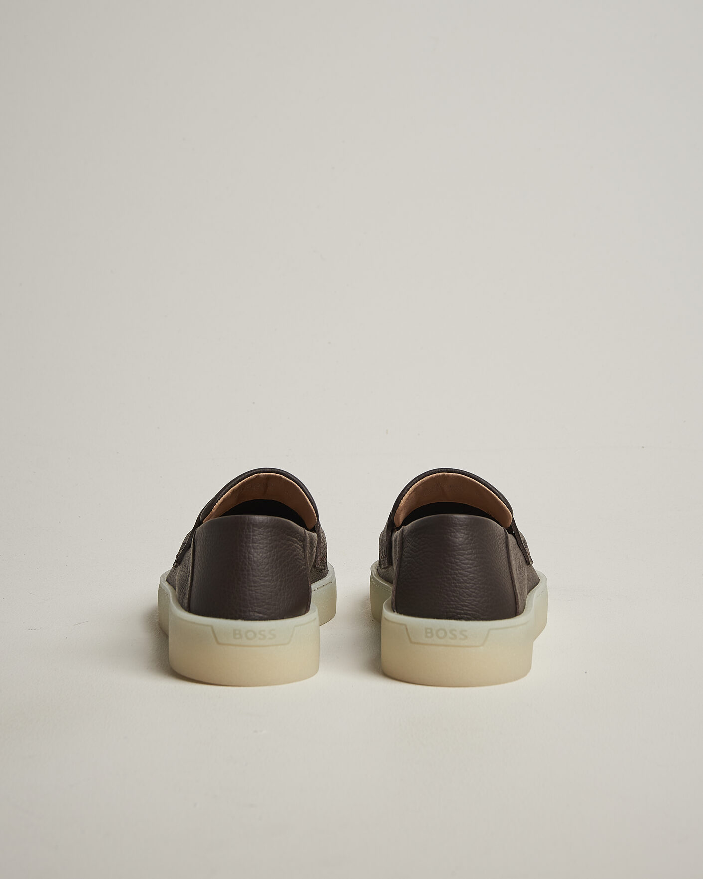 Homme | Loafers | BOSS BLACK | Randal Leather Loafer Dark Brown