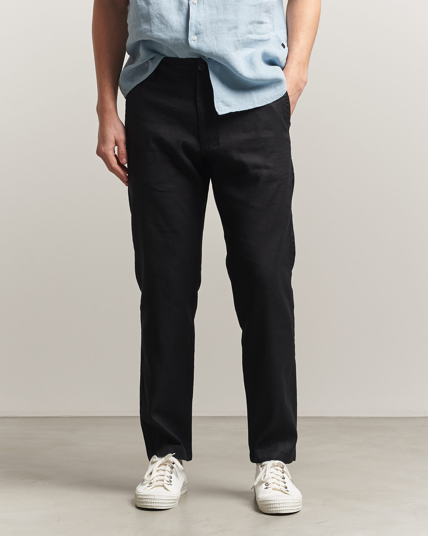 Homme | Pantalons | BOSS ORANGE | Sanderson Linen Pants Black