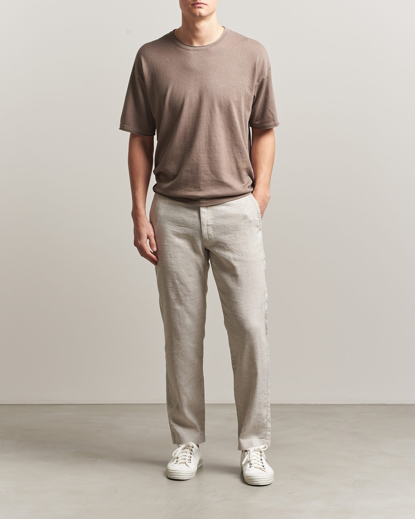 Homme | Pantalons | BOSS ORANGE | Sanderson Linen Pants Open Grey