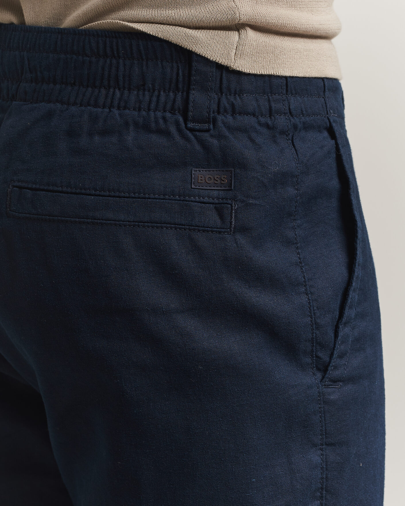 Homme | Pantalons | BOSS ORANGE | Sanderson Linen Pants Dark Blue