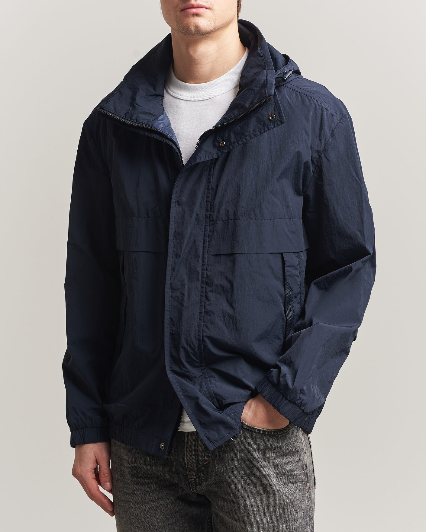 Homme | Manteaux Et Vestes | BOSS ORANGE | Oberle Hooded Jacket Dark Blue