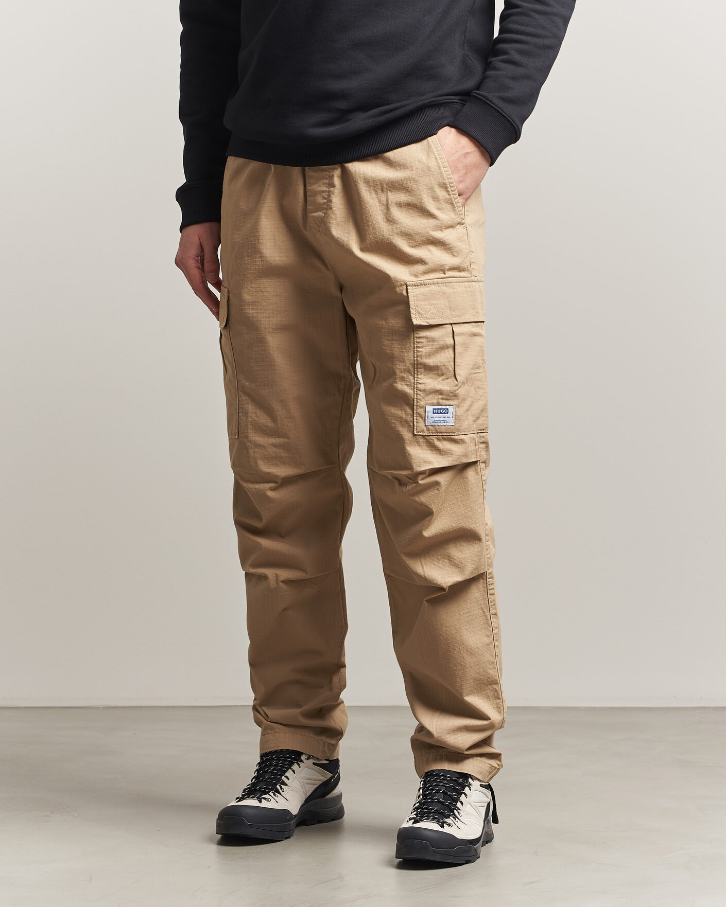 Homme | Pantalons | HUGO | Gadic Cargo Drawstring Pants Medium Beige
