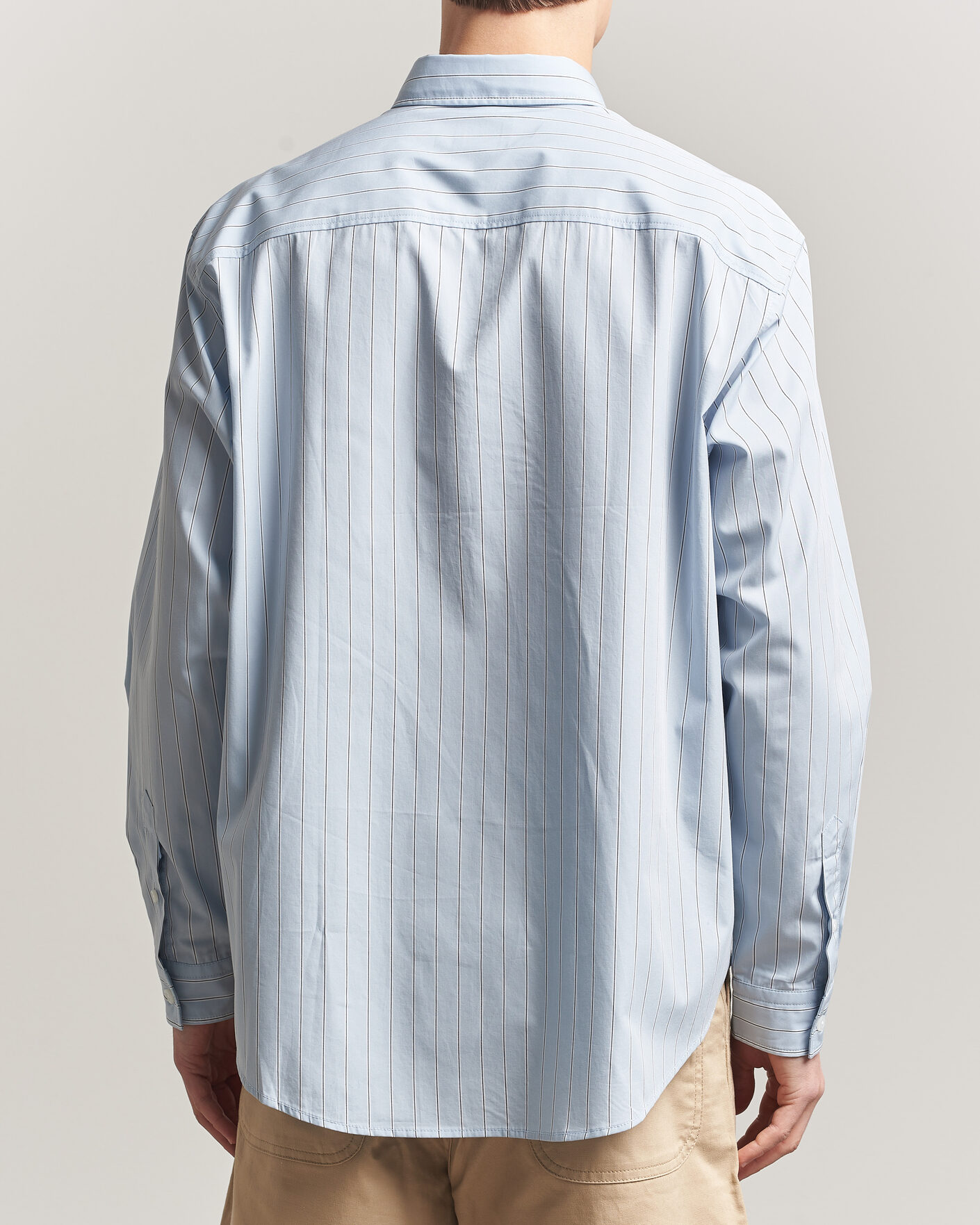 Homme | Chemises | HUGO | Ebalto Striped Cotton Shirt Open Blue