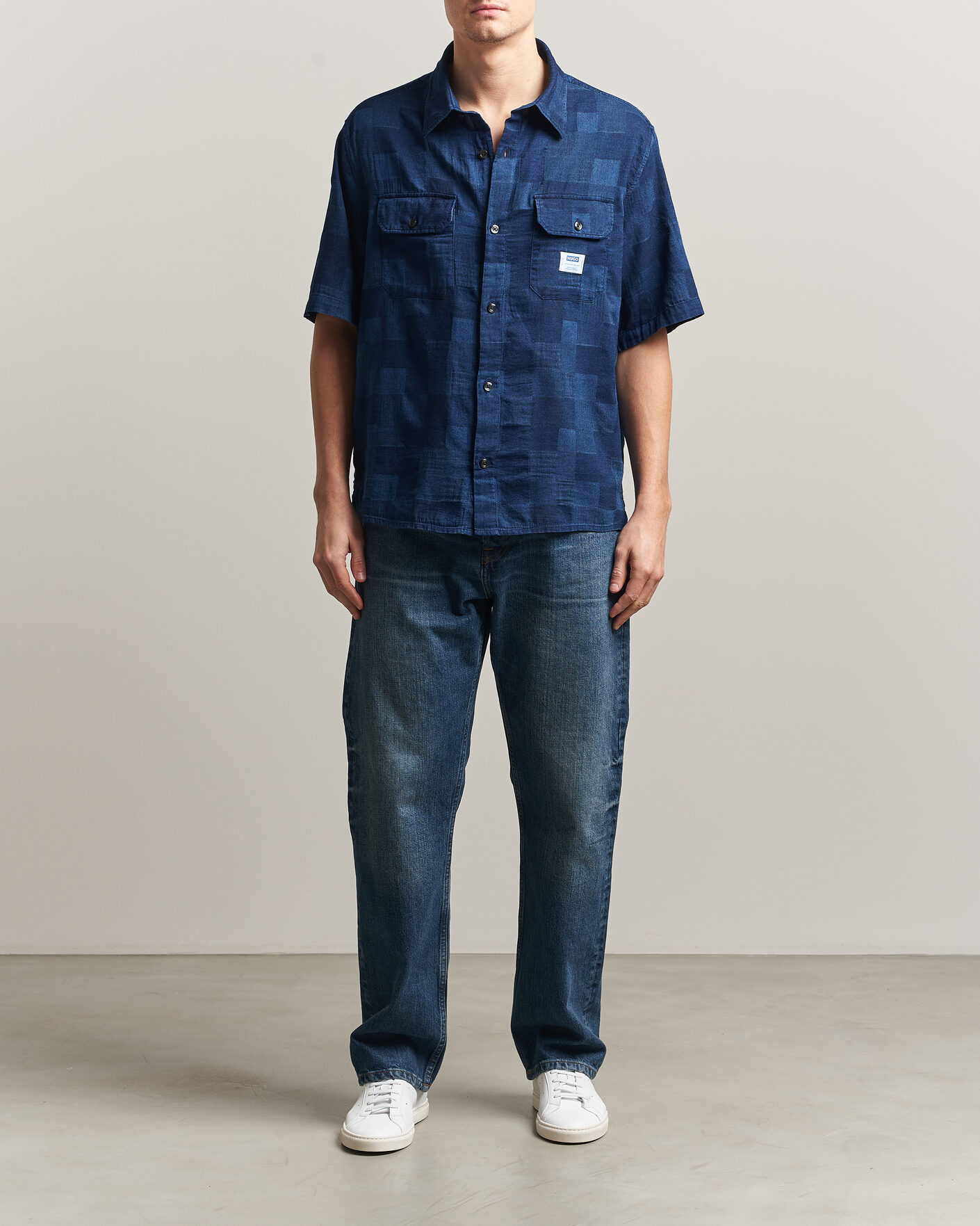 Homme | Chemises | HUGO | Ekyno Workwear Short Sleeve Shirt Dark Blue