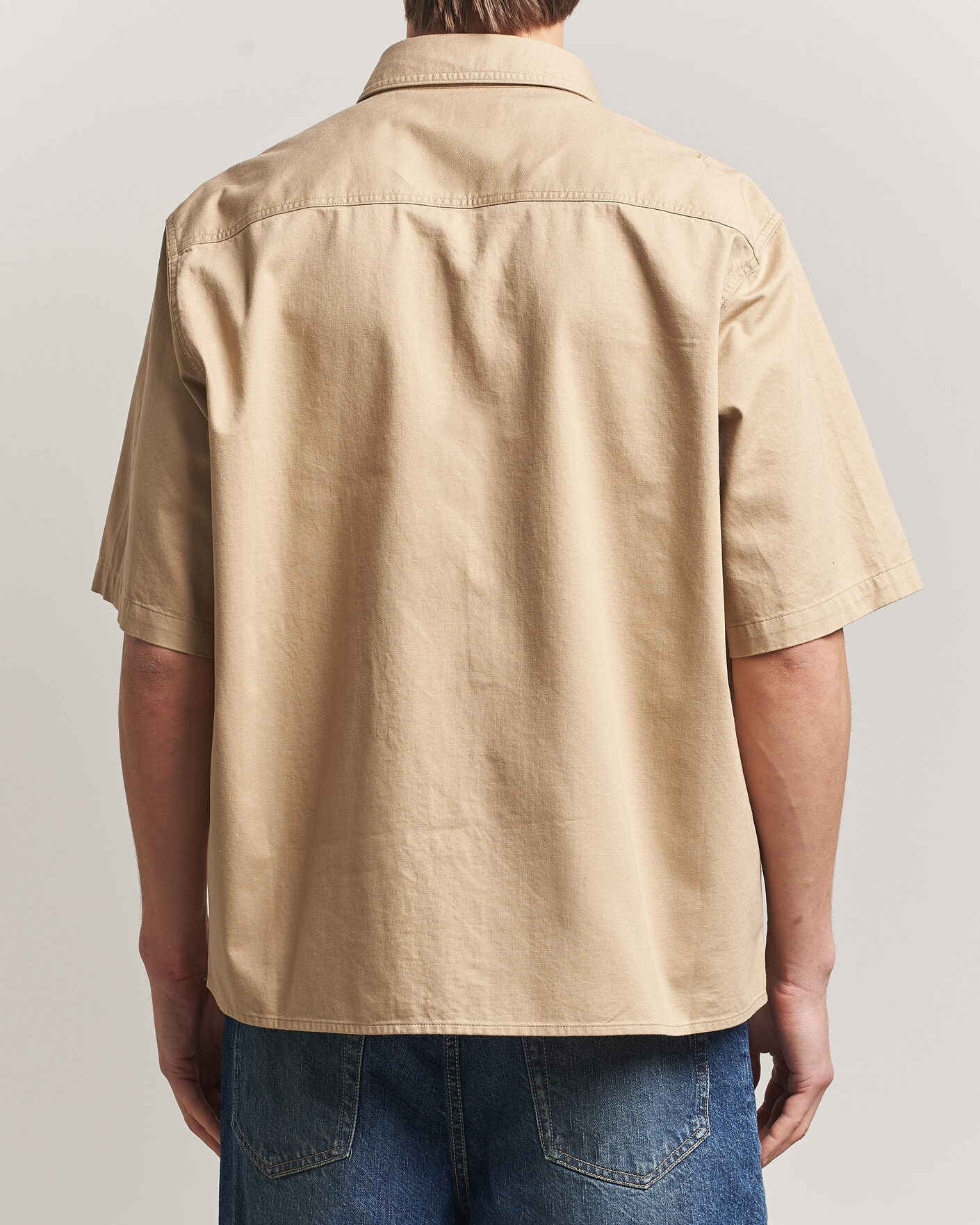 Homme | Chemises | HUGO | Ebwin Workwear Short Sleeve Shirt Medium Beige