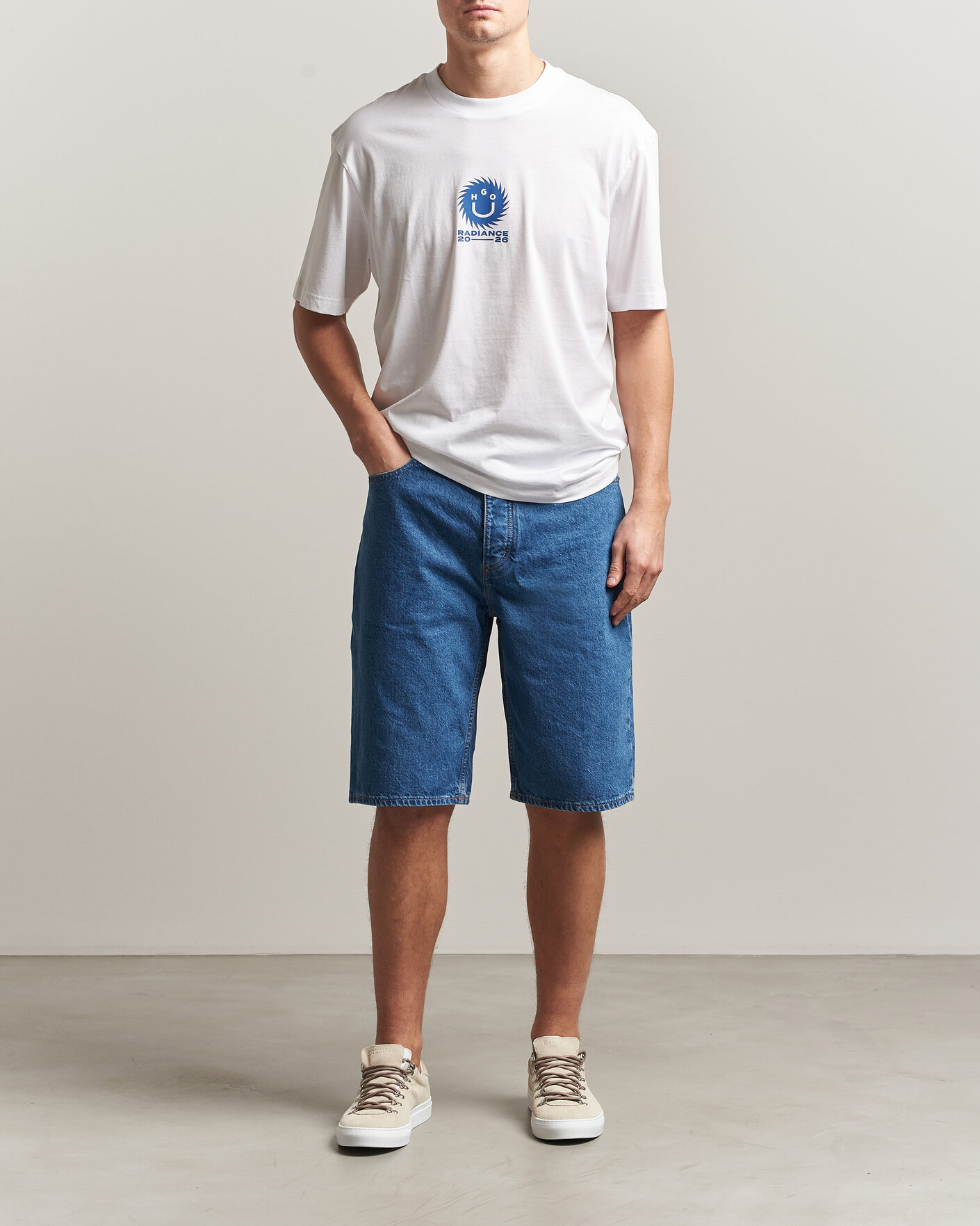 Homme | T-shirts | HUGO | Nunarix Printed Crew Neck T-Shirt White