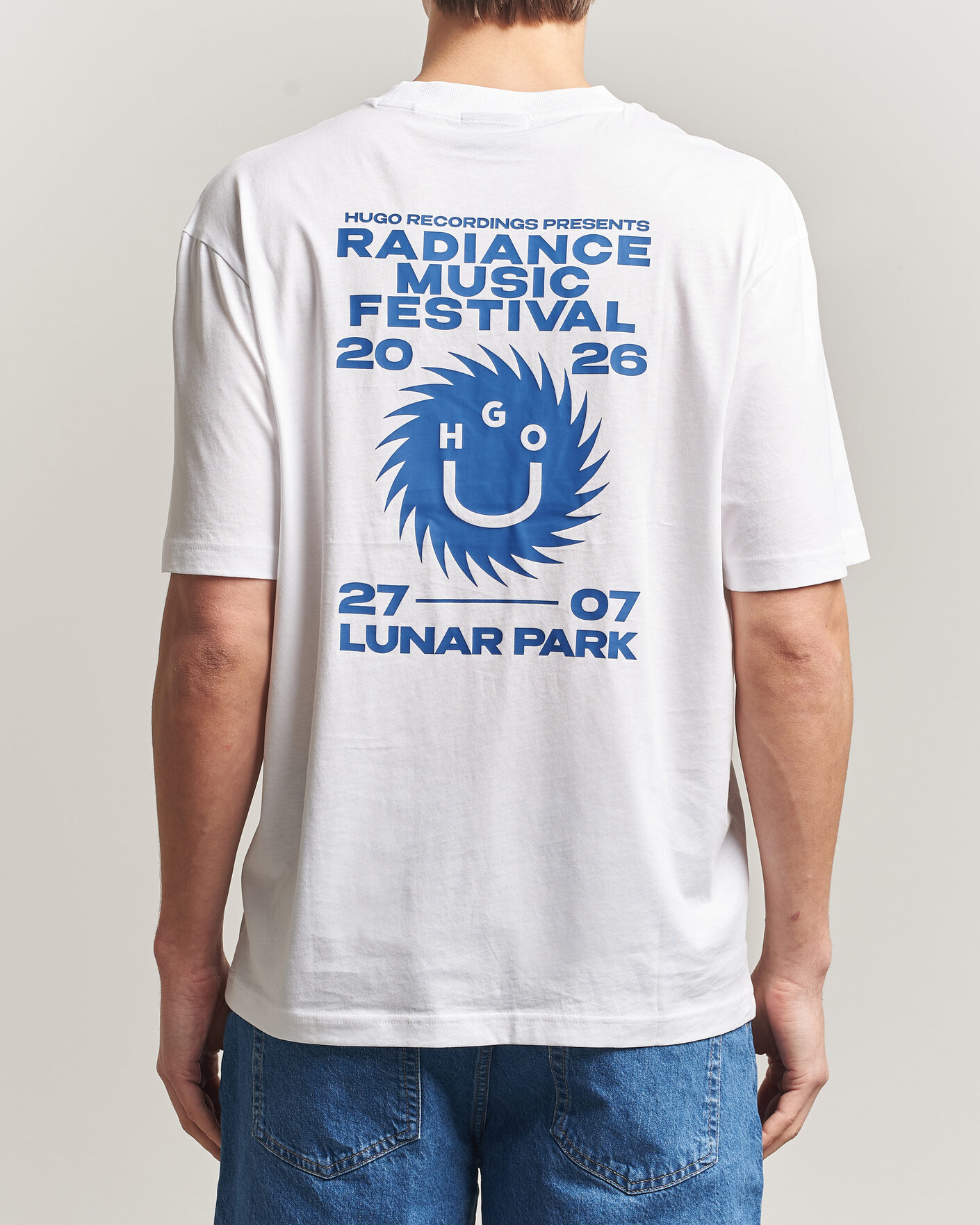 Homme | T-shirts | HUGO | Nunarix Printed Crew Neck T-Shirt White