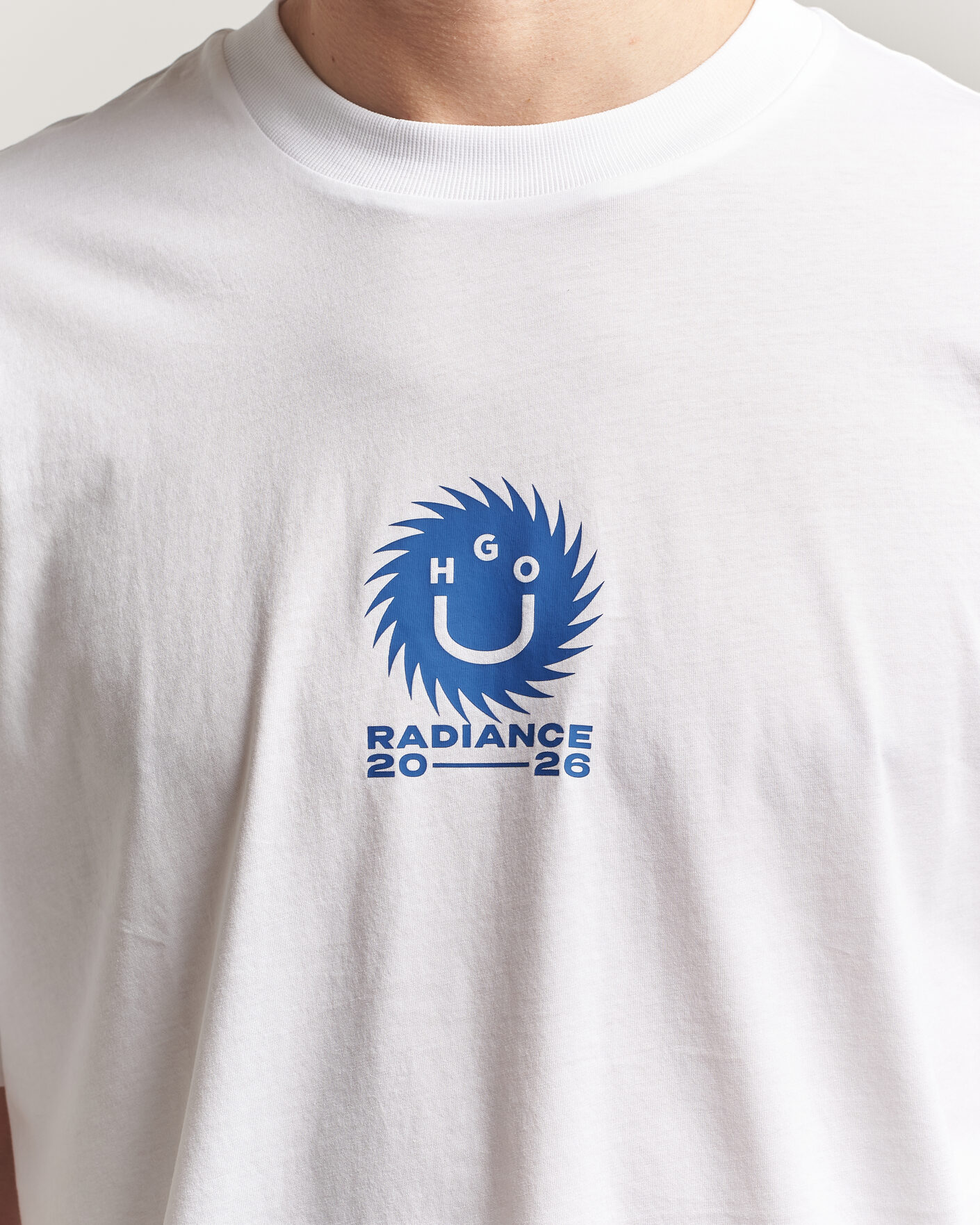 Homme | T-shirts | HUGO | Nunarix Printed Crew Neck T-Shirt White