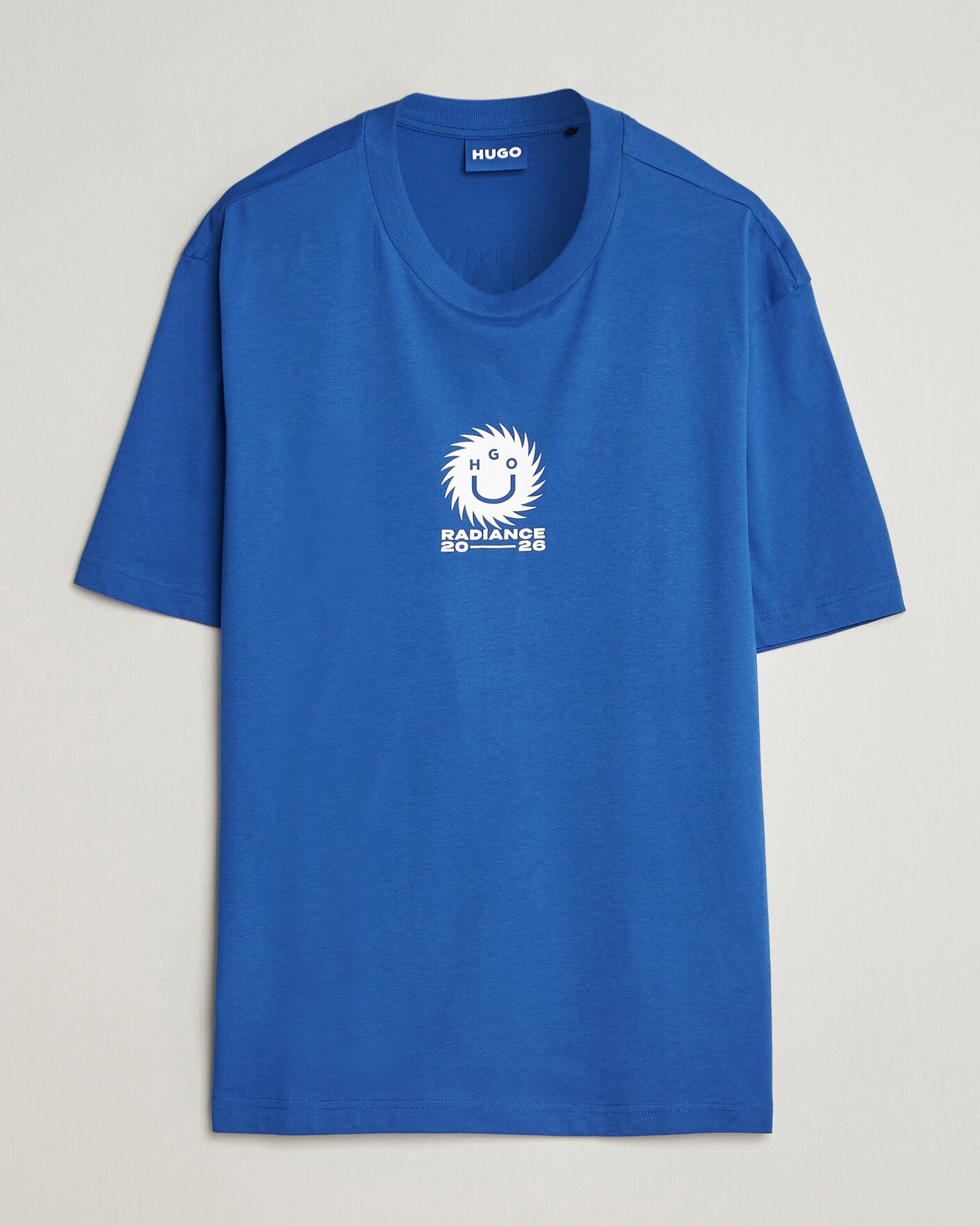 Homme | T-shirts | HUGO | Nunarix Printed Crew Neck T-Shirt Open Blue