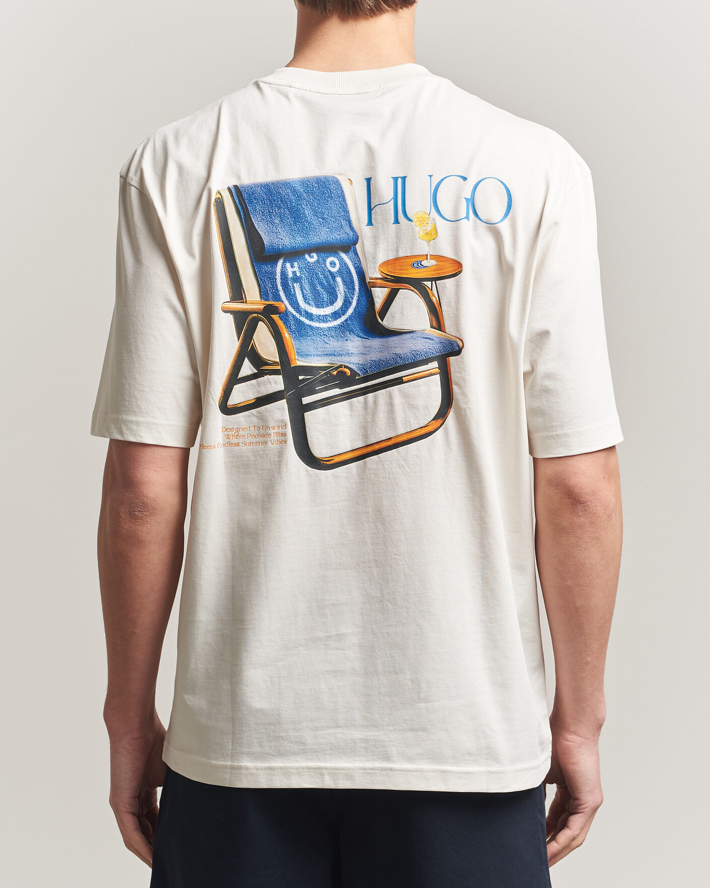 Homme | T-shirts | HUGO | Nulaxo Printed Crew Neck T-Shirt Open White