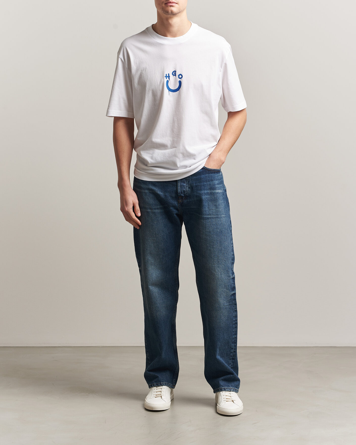 Homme | T-shirts | HUGO | Norizom Printed Crew Neck T-Shirt White