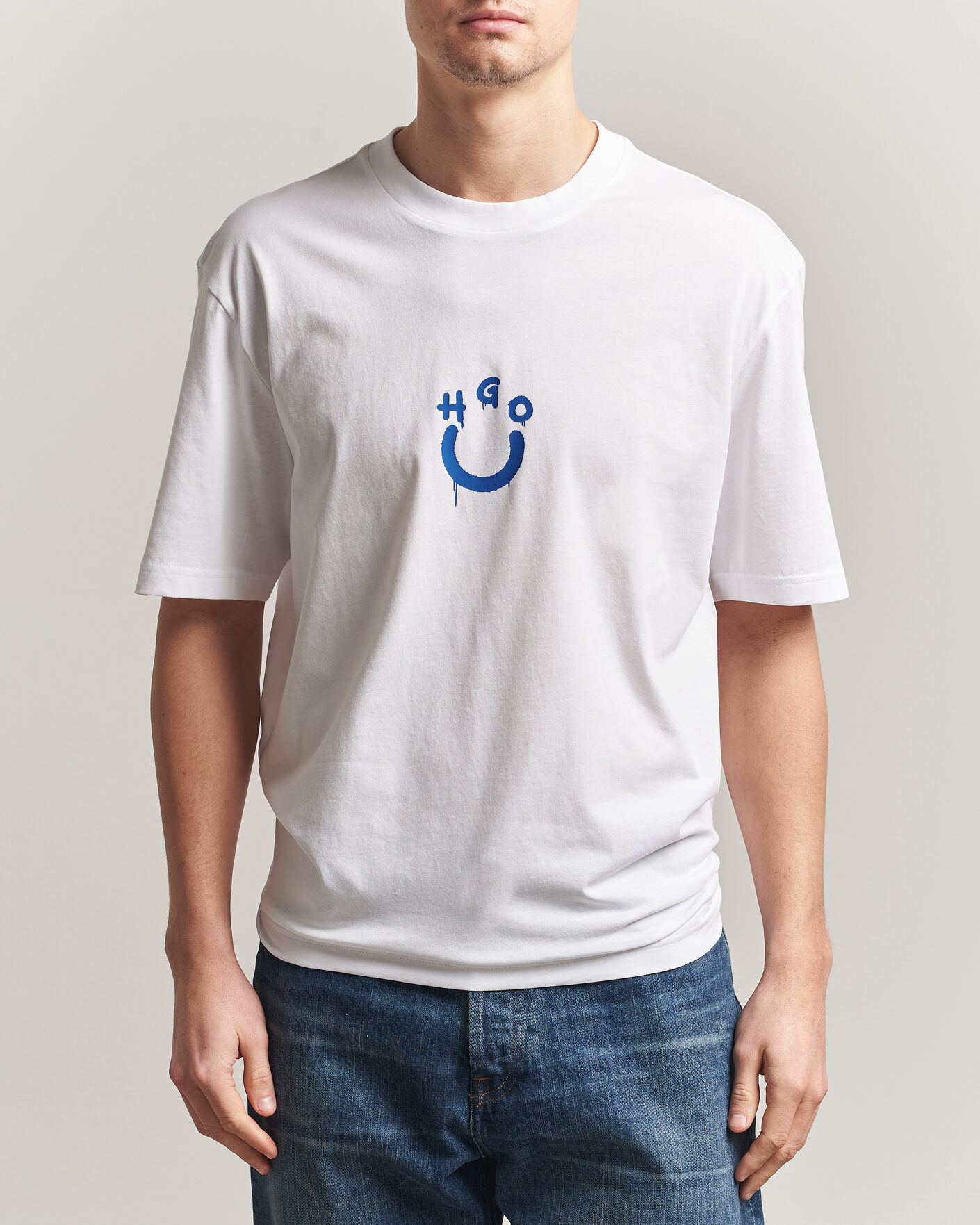 Homme | T-shirts | HUGO | Norizom Printed Crew Neck T-Shirt White