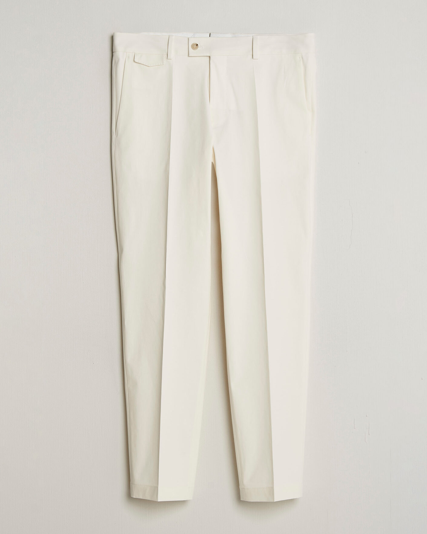 Homme | Pantalons | BOSS CAMEL | Peet Cotton Pleated Trousers Open White