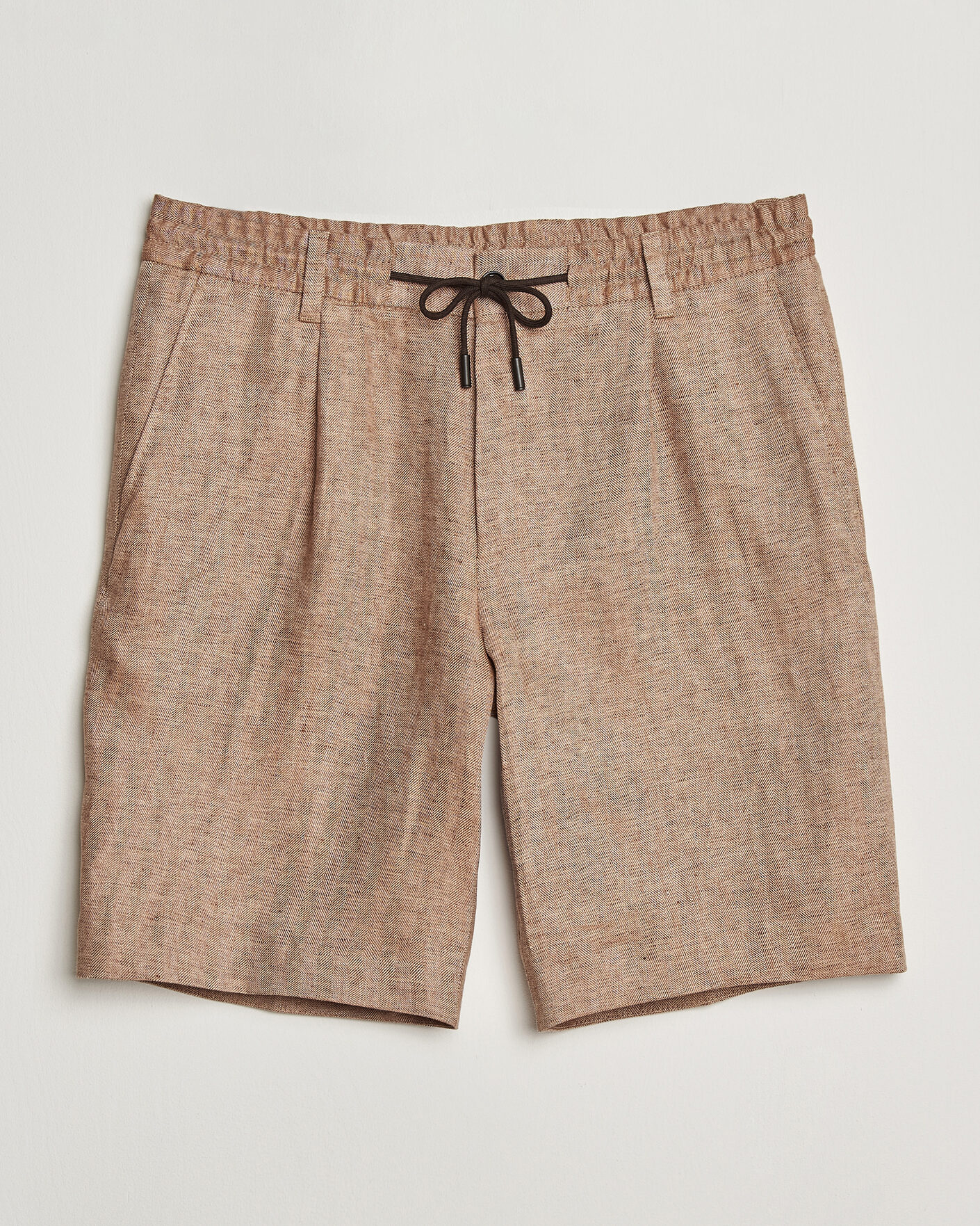 Homme | Shorts | BOSS CAMEL | Peet Linen Drawstring Shorts Medium Beige
