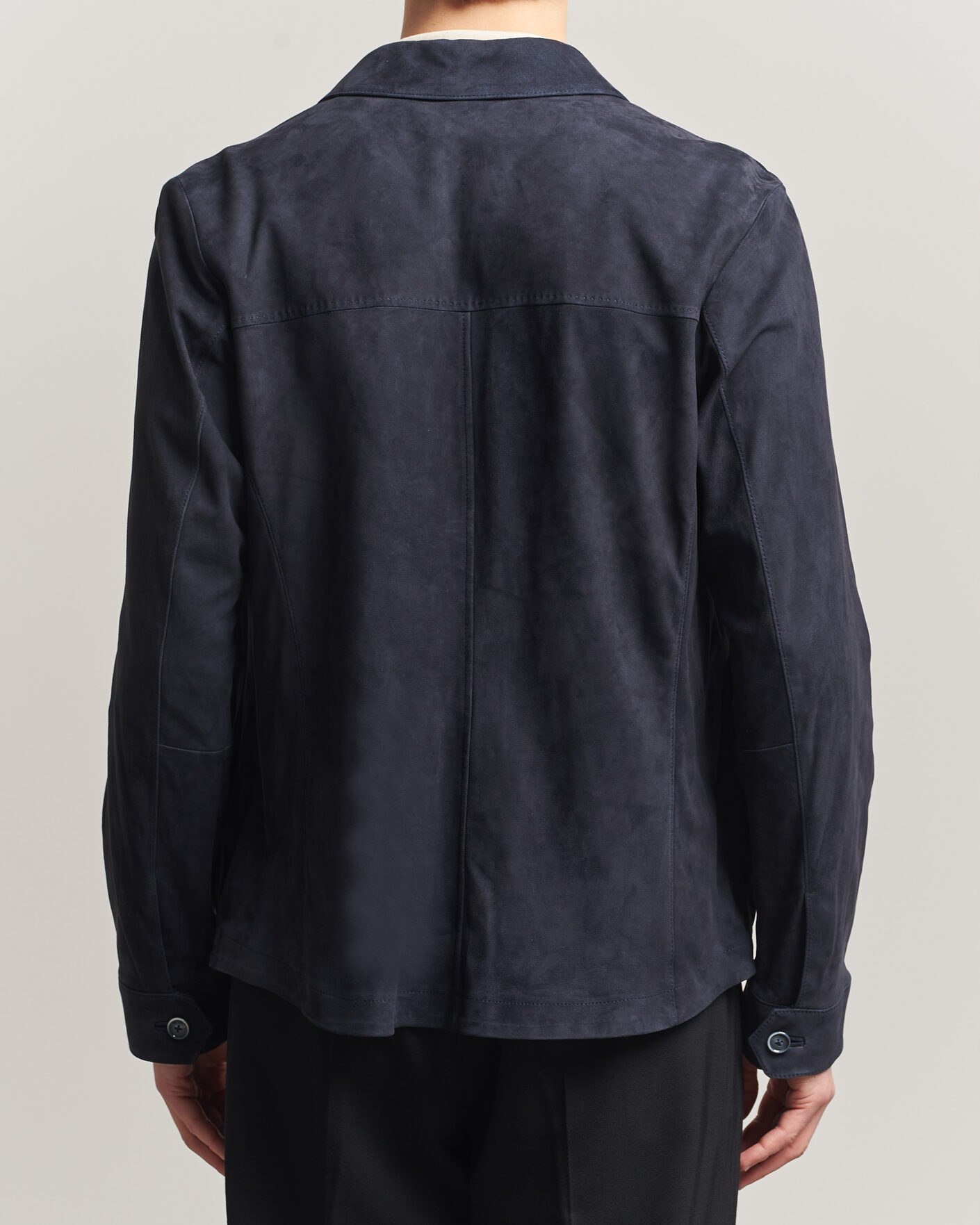 Homme | Manteaux Et Vestes | BOSS CAMEL | Mando Suede Jacket Dark Blue