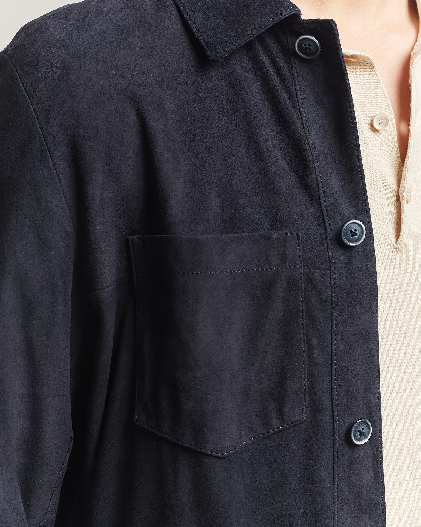 Homme | Manteaux Et Vestes | BOSS CAMEL | Mando Suede Jacket Dark Blue