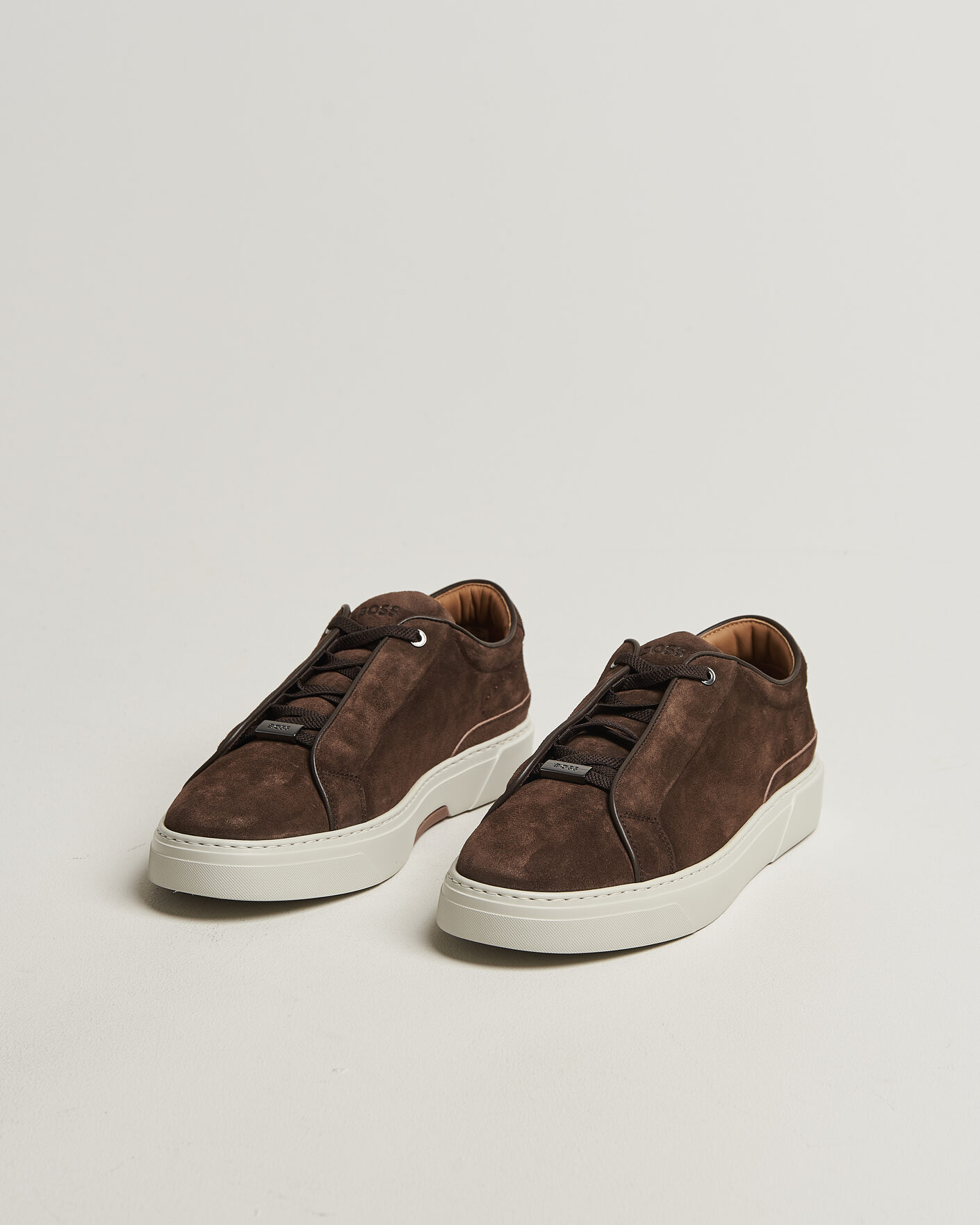 Homme | Baskets | BOSS CAMEL | Gary Suede Sneaker Dark Brown