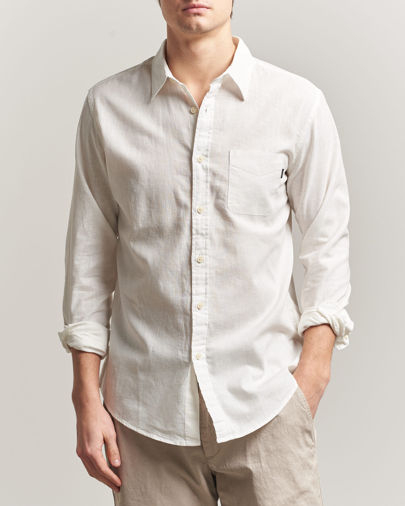 Homme | Chemises | Dockers | Slim Linen/Cotton Shirt Undyed