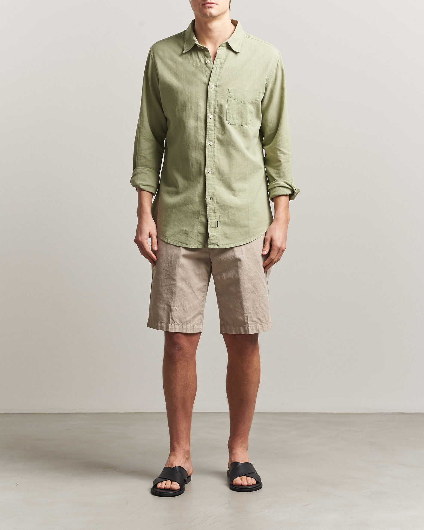 Homme | Chemises | Dockers | Slim Linen/Cotton Shirt Tea