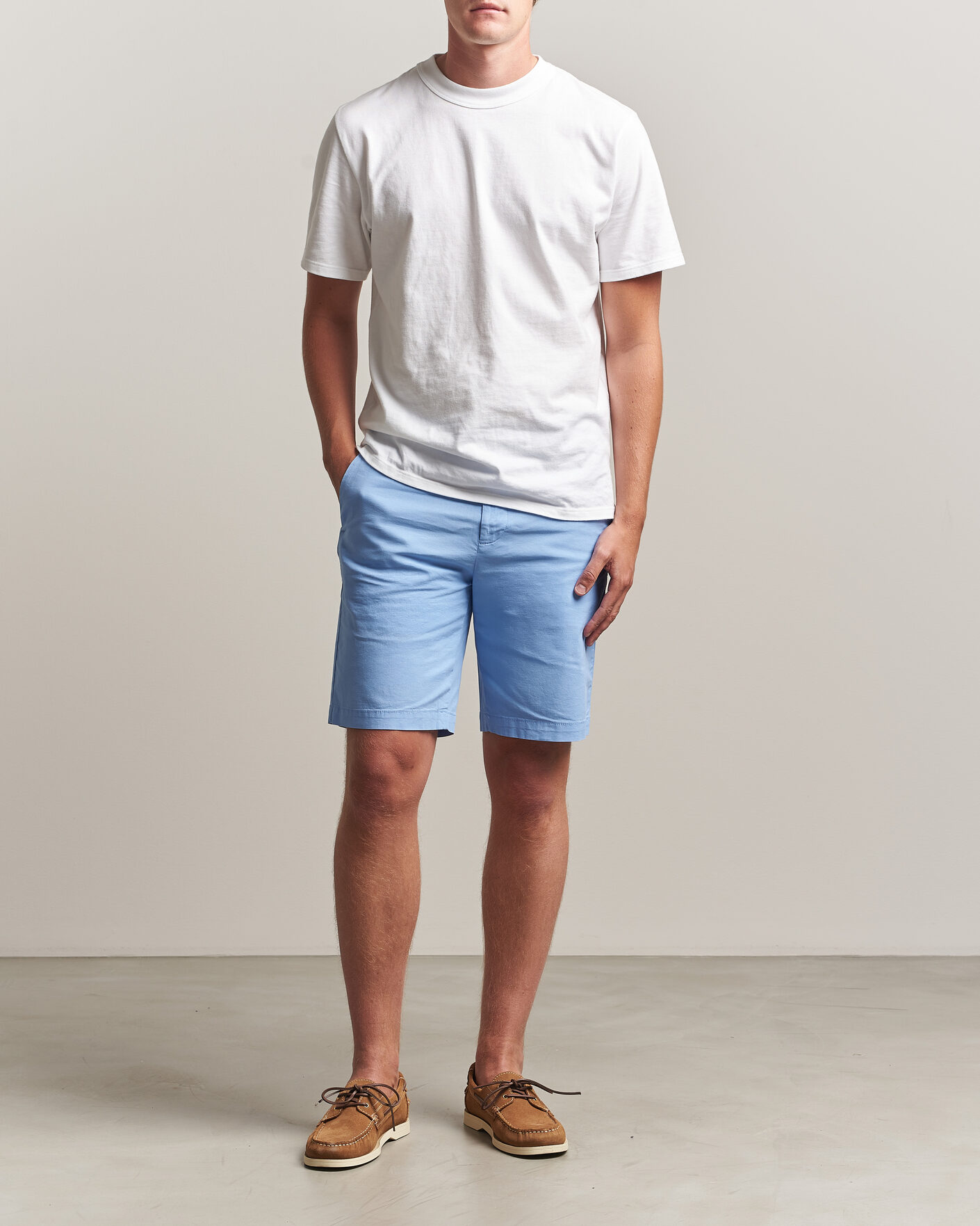 Homme | Shorts | Dockers | Slim Cotton/Linen Shorts Vista Blue