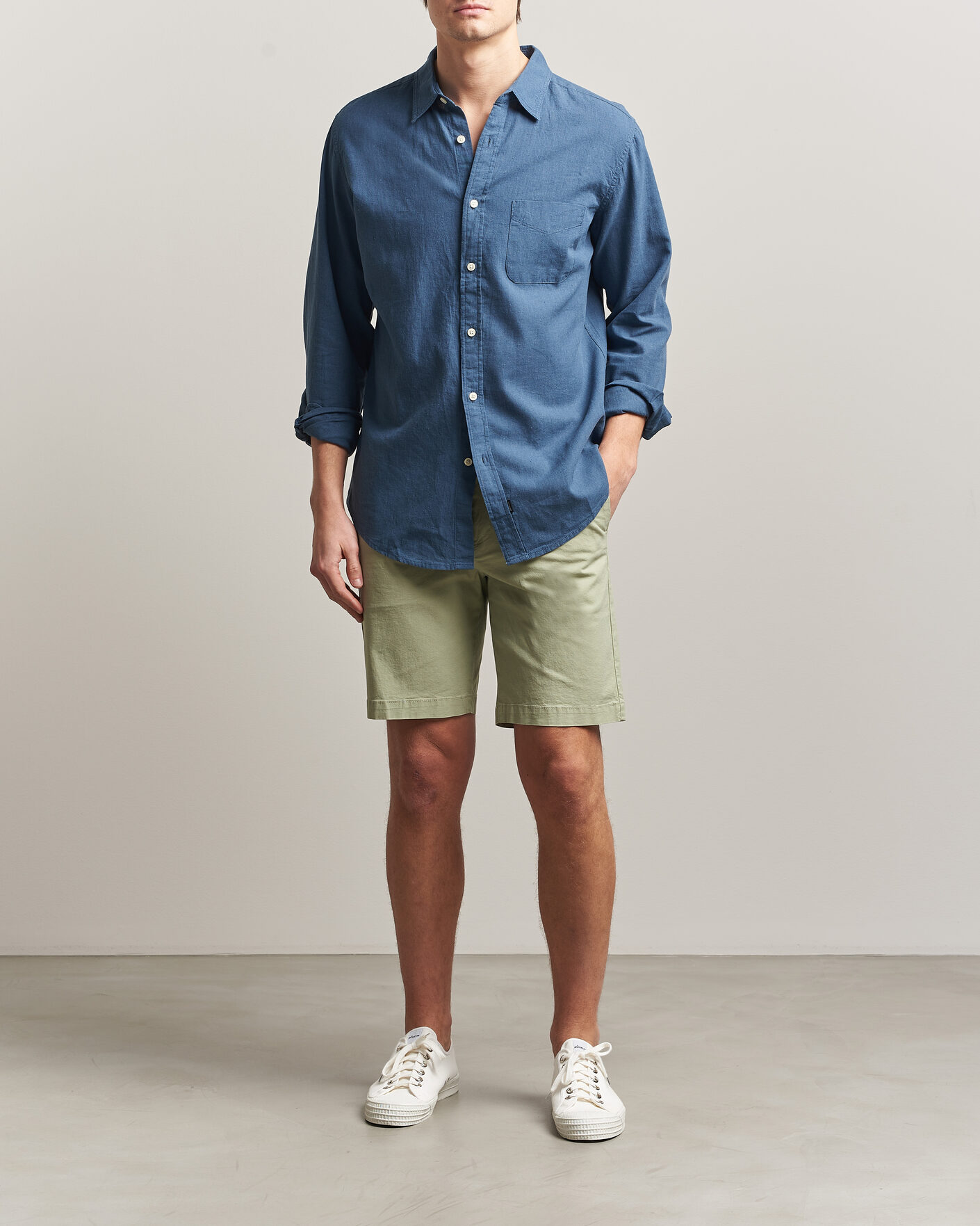 Homme | Shorts | Dockers | Slim Cotton/Linen Shorts Tea