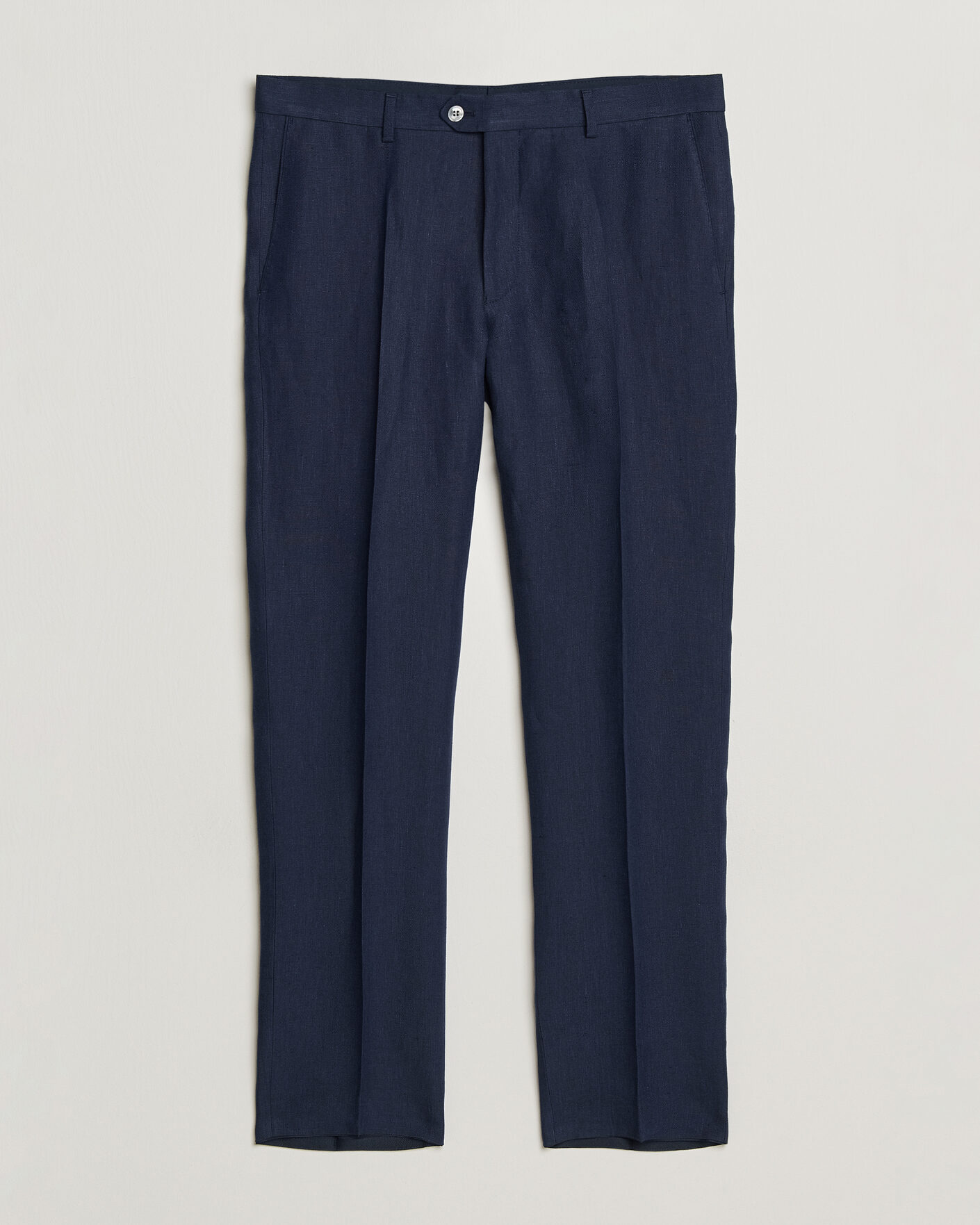 Homme | Pantalons | Oscar Jacobson | Dandy Linen Trousers Navy