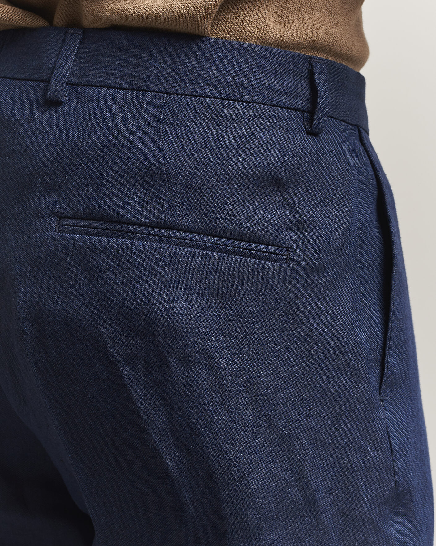Homme | Pantalons | Oscar Jacobson | Dandy Linen Trousers Navy