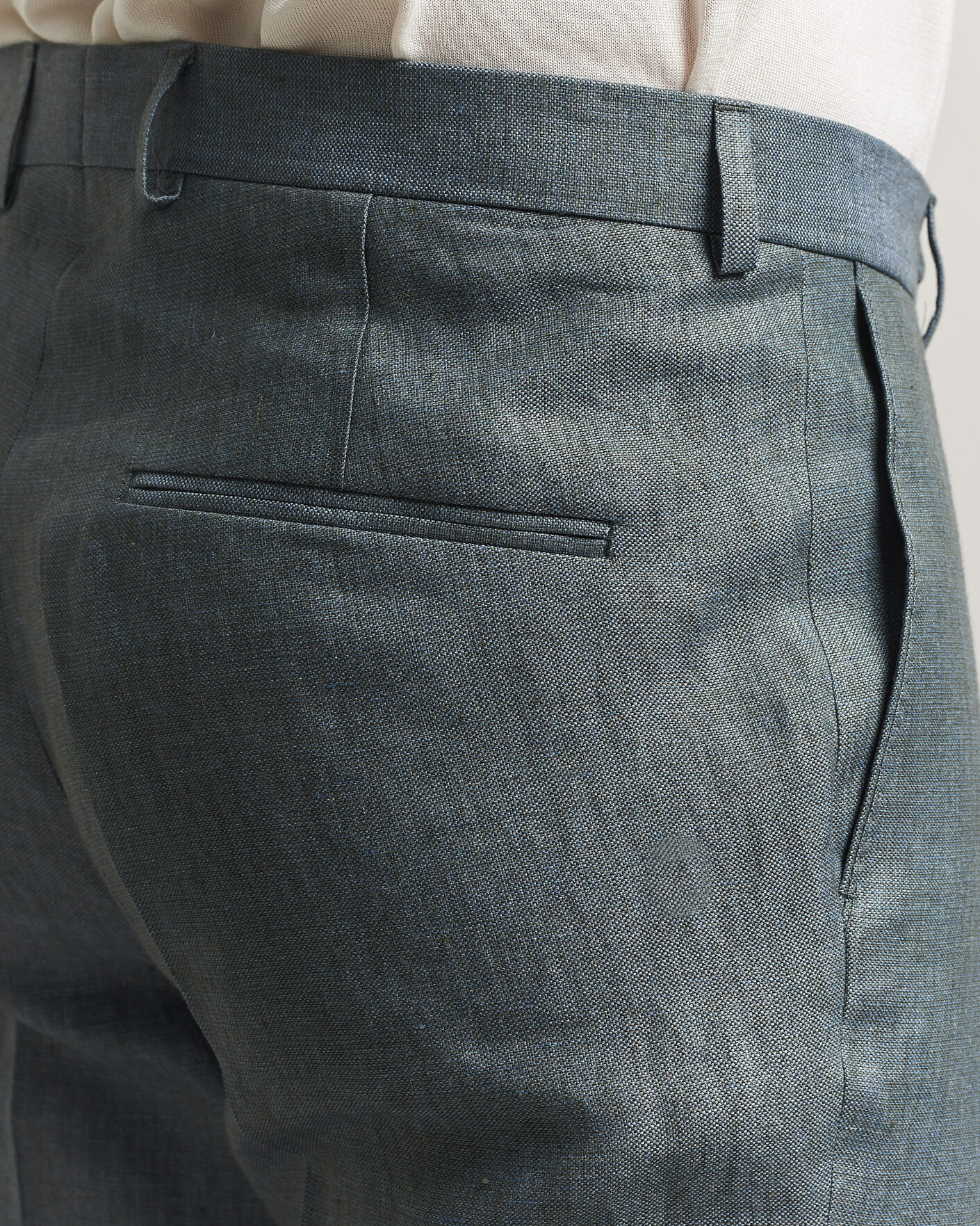 Homme | Pantalons | Oscar Jacobson | Dandy Linen Trousers Green