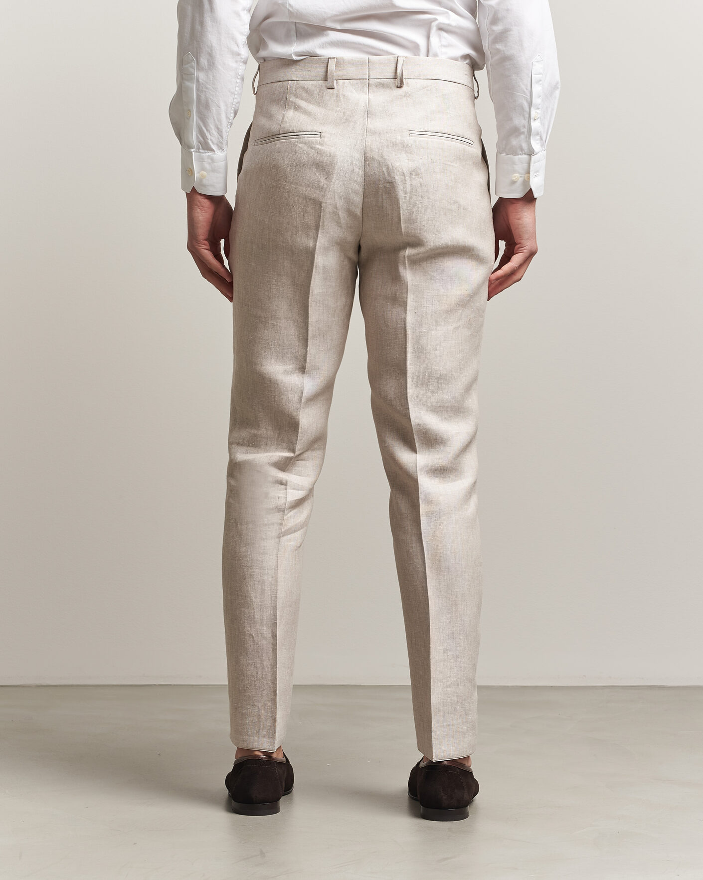 Homme | Pantalons | Oscar Jacobson | Dandy Linen Trousers Off White