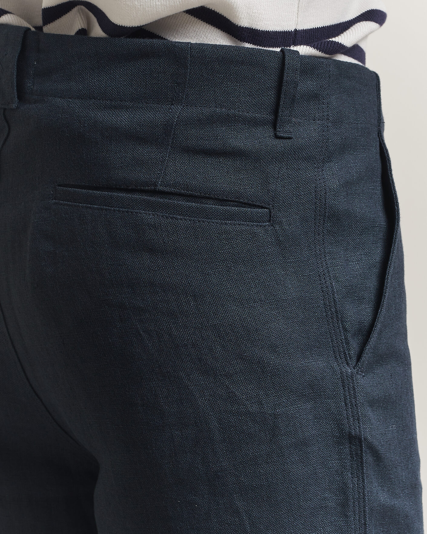 Homme | Shorts | Peregrine | Windsor Linen Shorts Navy Stripe