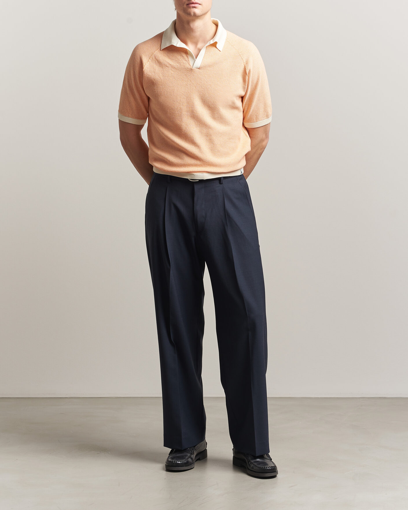 Homme | Polos | Peregrine | Lynton Cotton Polo Apricot