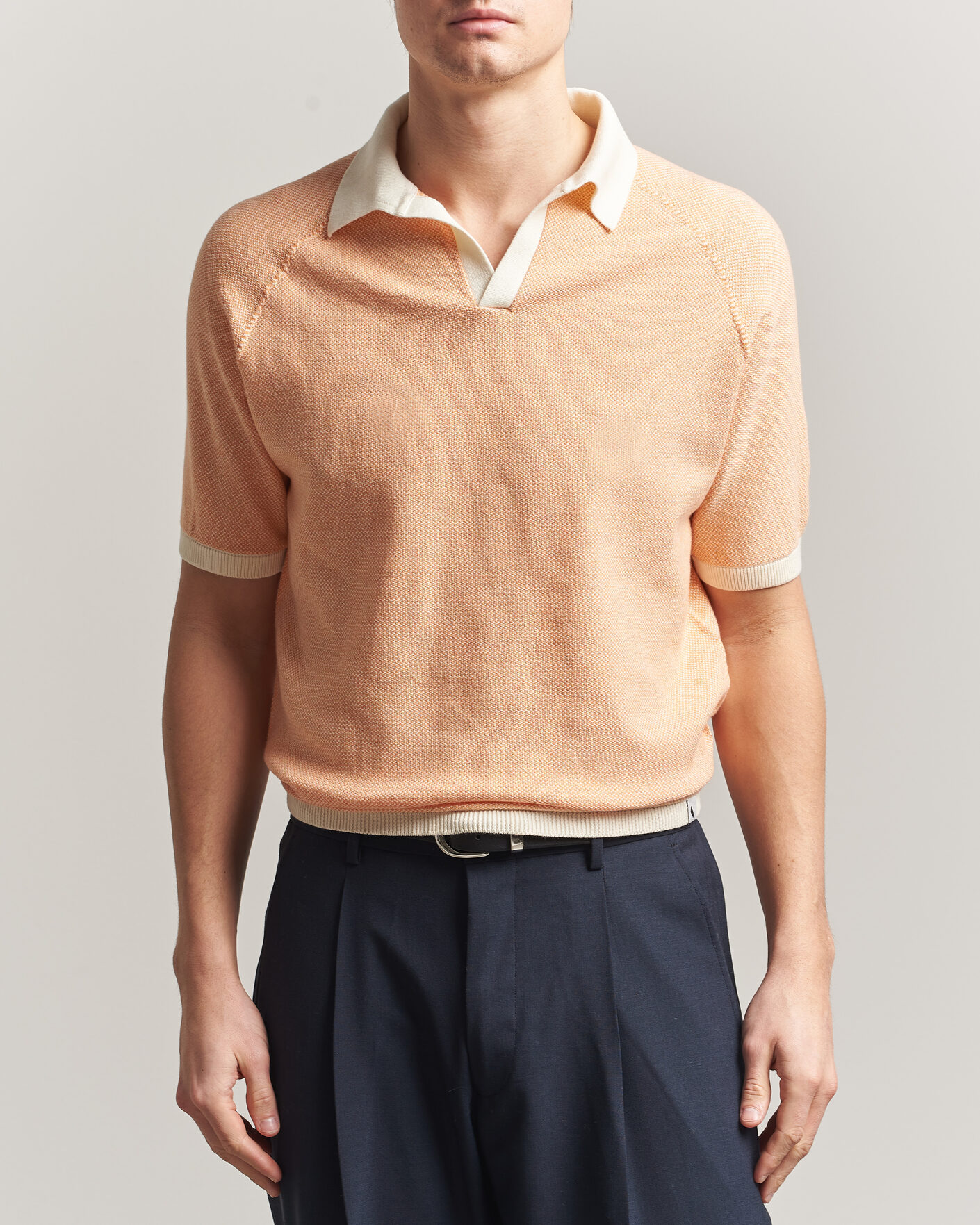 Homme | Polos | Peregrine | Lynton Cotton Polo Apricot
