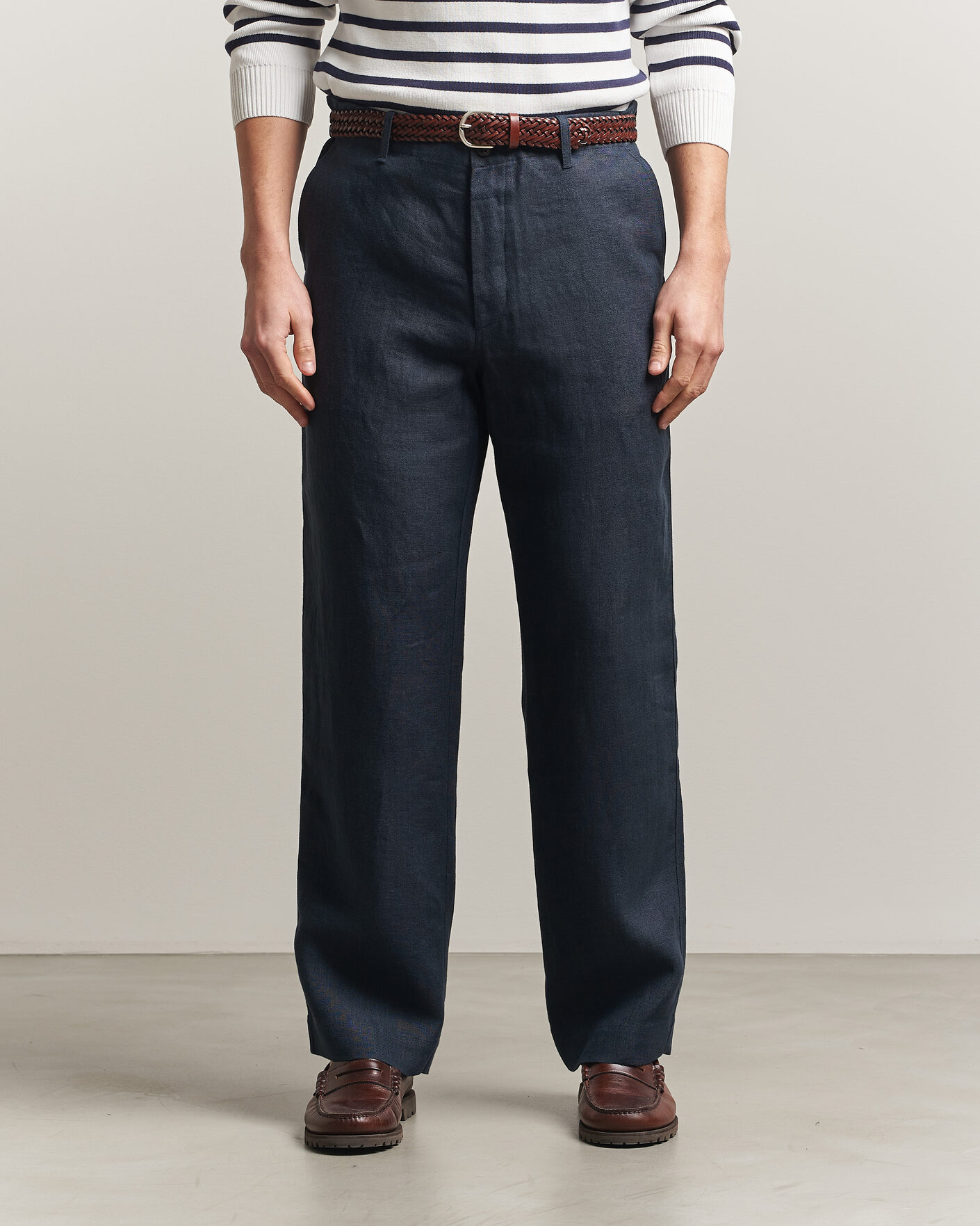 Homme | Pantalons | Peregrine | Windsor Linen Trousers Navy