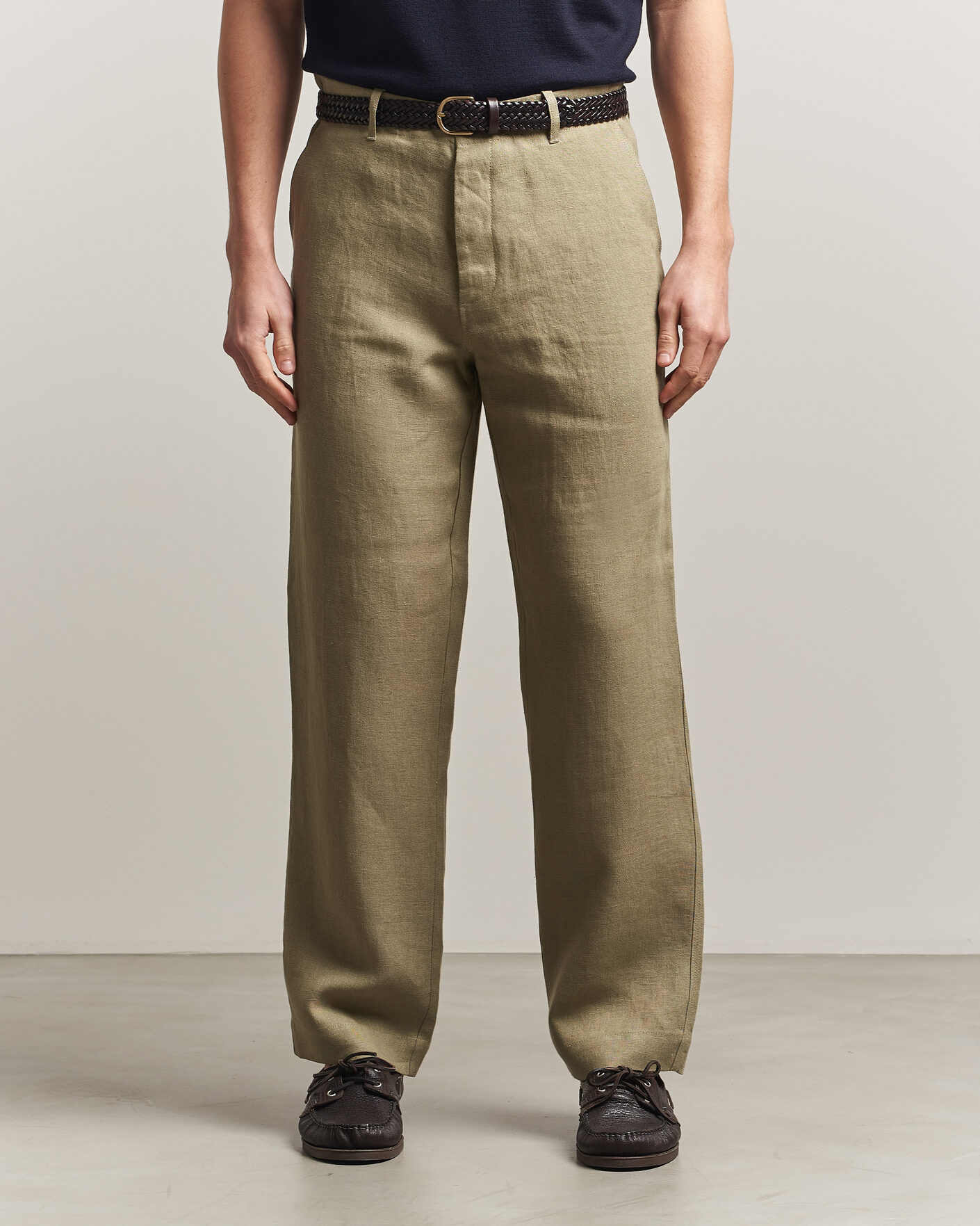 Homme | Pantalons | Peregrine | Windsor Linen Trousers Sage