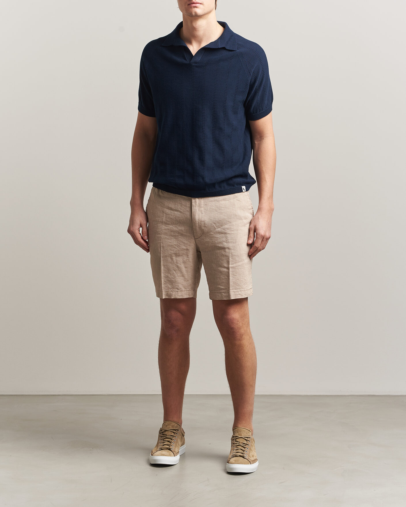Homme | Polos | Peregrine | Alma Cotton Structure Polo Navy