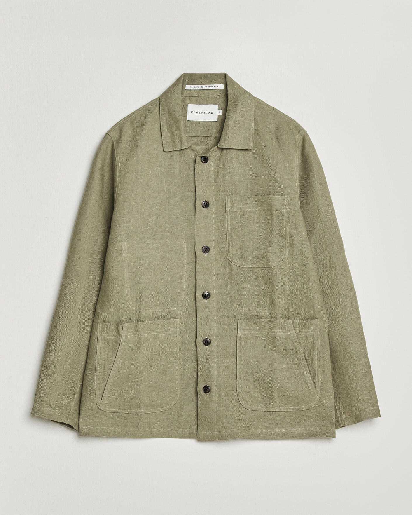 Homme | Chemises | Peregrine | Windsor Linen Shacket Khaki