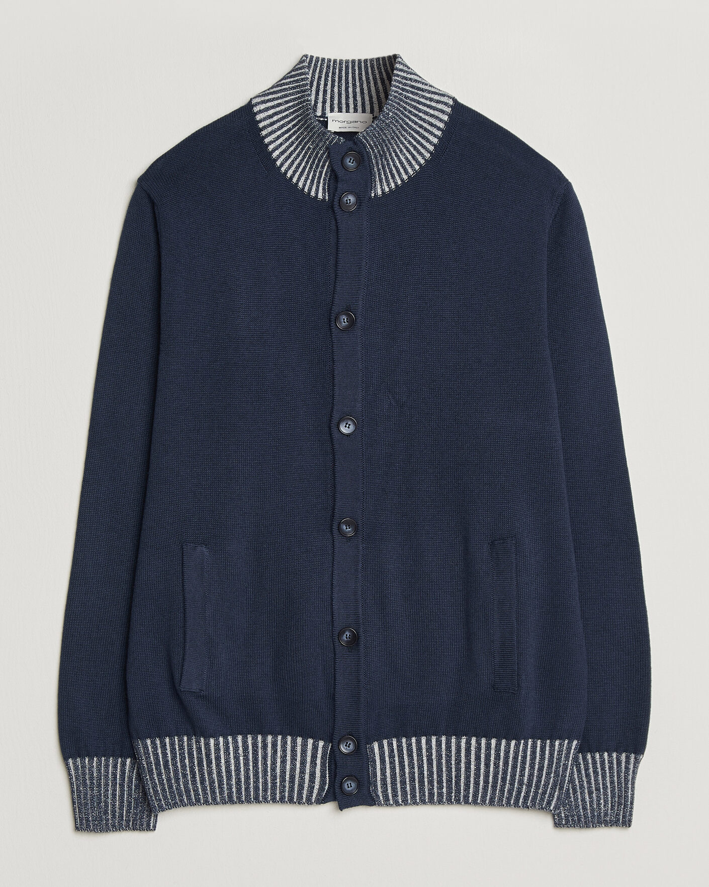 Homme | Pulls Et Tricots | Morgano | Cotton/Cashmere Knitted Cardigan Navy