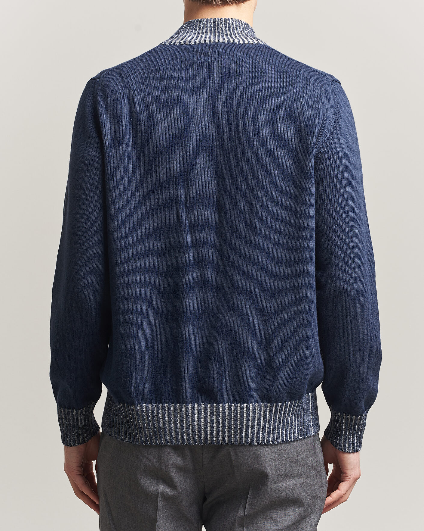 Homme | Pulls Et Tricots | Morgano | Cotton/Cashmere Knitted Cardigan Navy