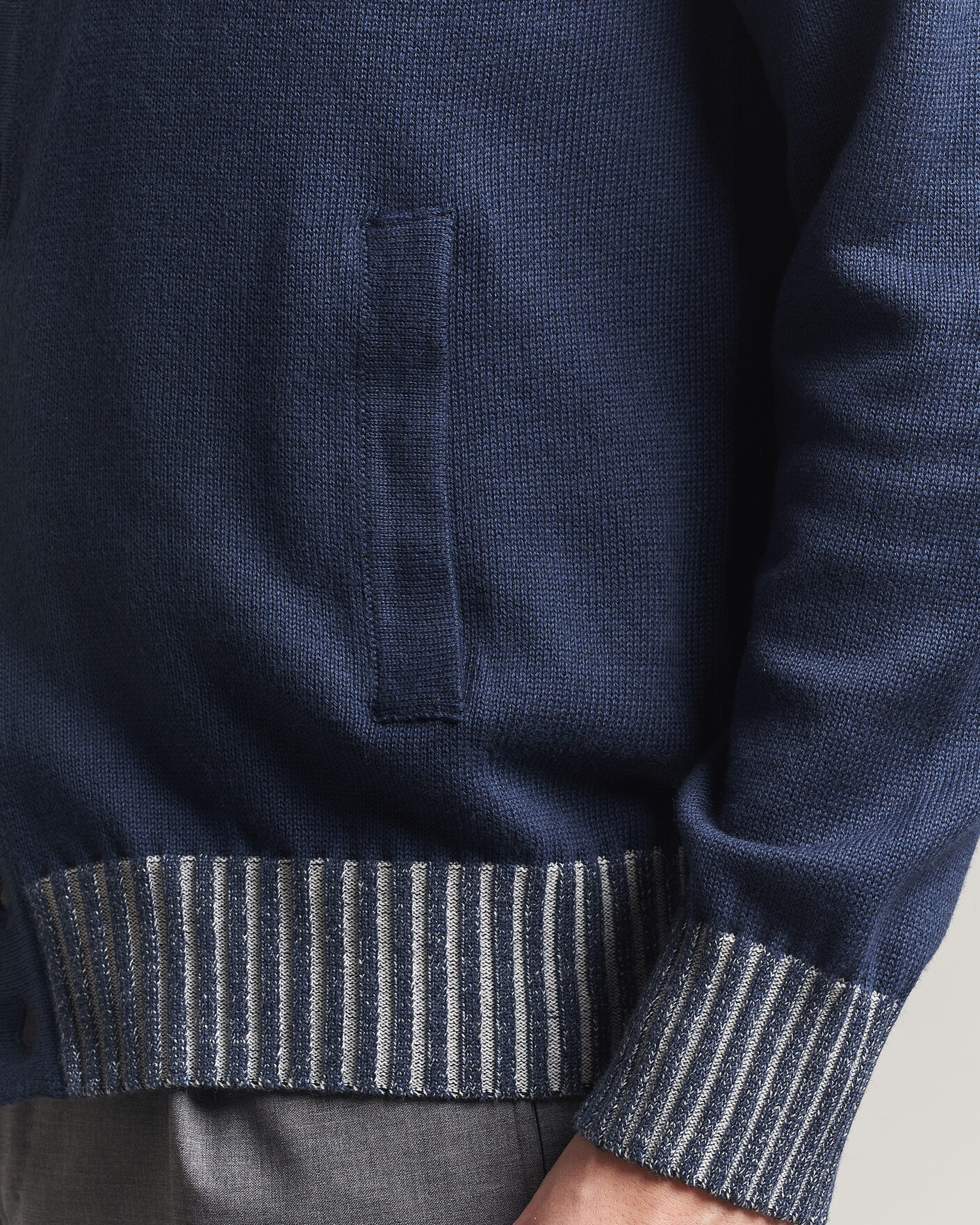 Homme | Pulls Et Tricots | Morgano | Cotton/Cashmere Knitted Cardigan Navy