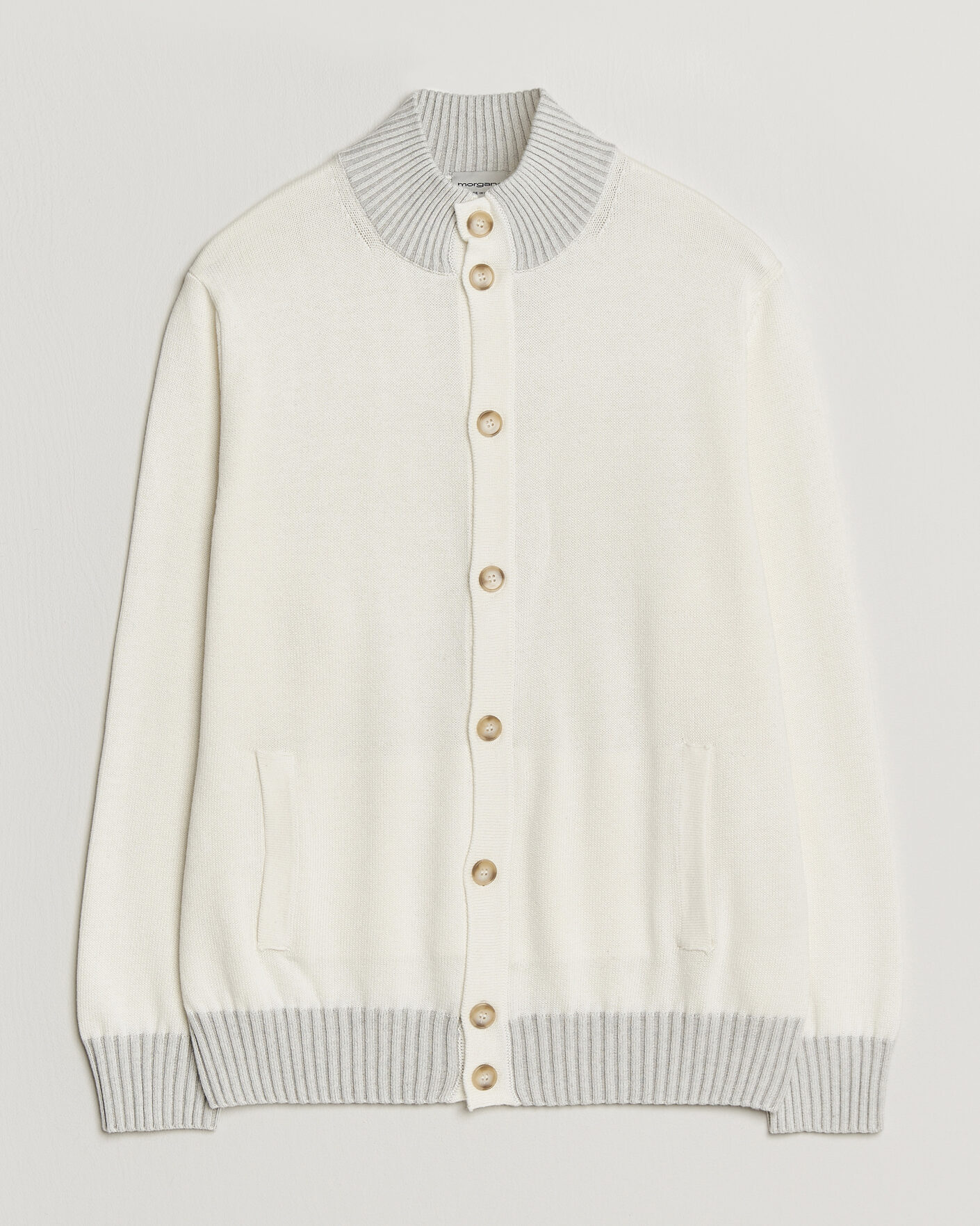 Homme | Pulls Et Tricots | Morgano | Cotton/Cashmere Knitted Cardigan Cream