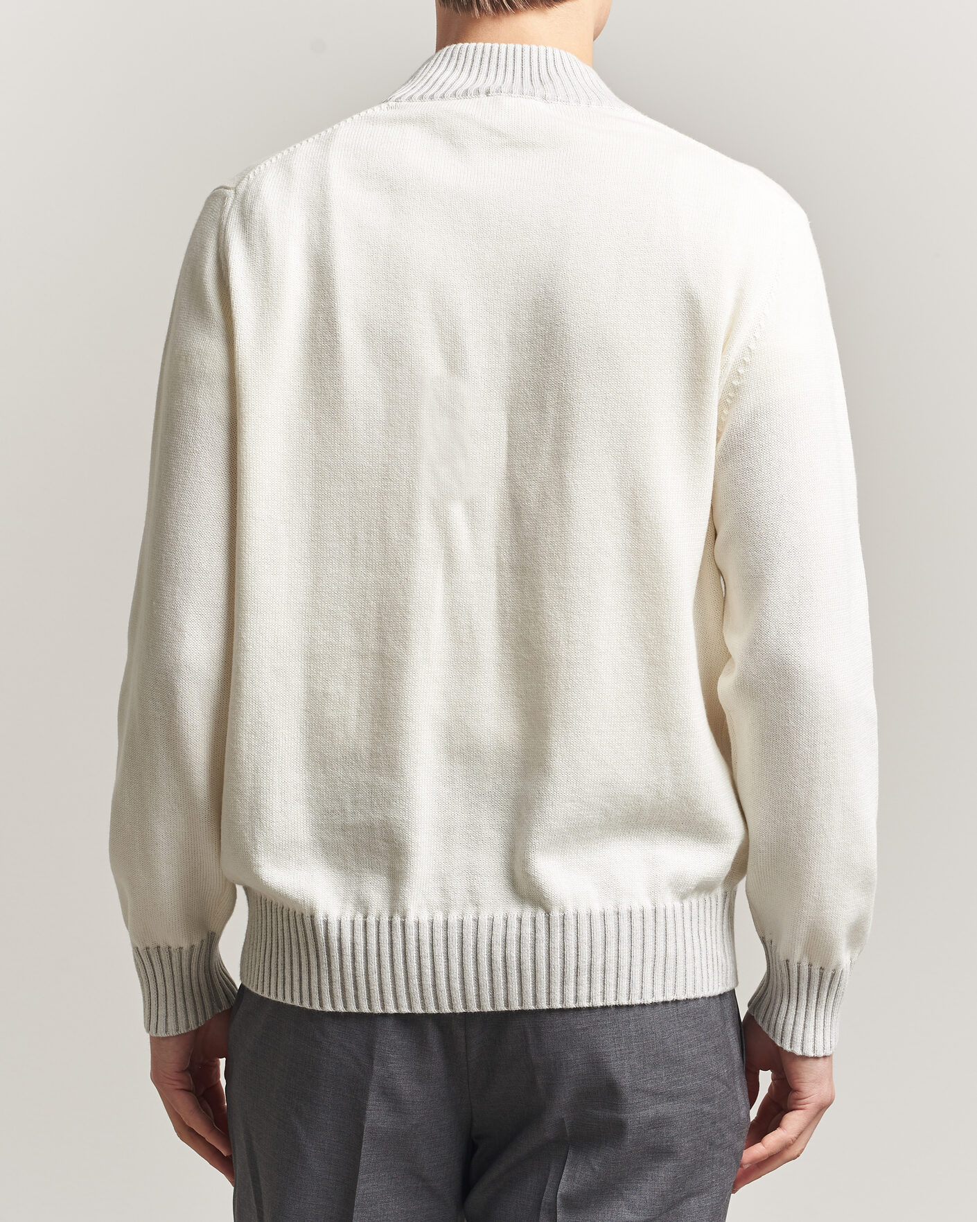 Homme | Pulls Et Tricots | Morgano | Cotton/Cashmere Knitted Cardigan Cream