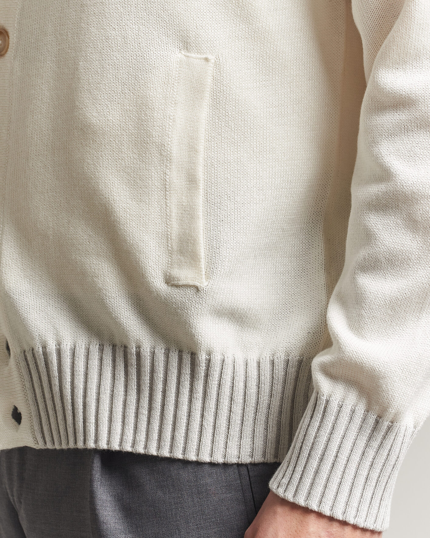 Homme | Pulls Et Tricots | Morgano | Cotton/Cashmere Knitted Cardigan Cream
