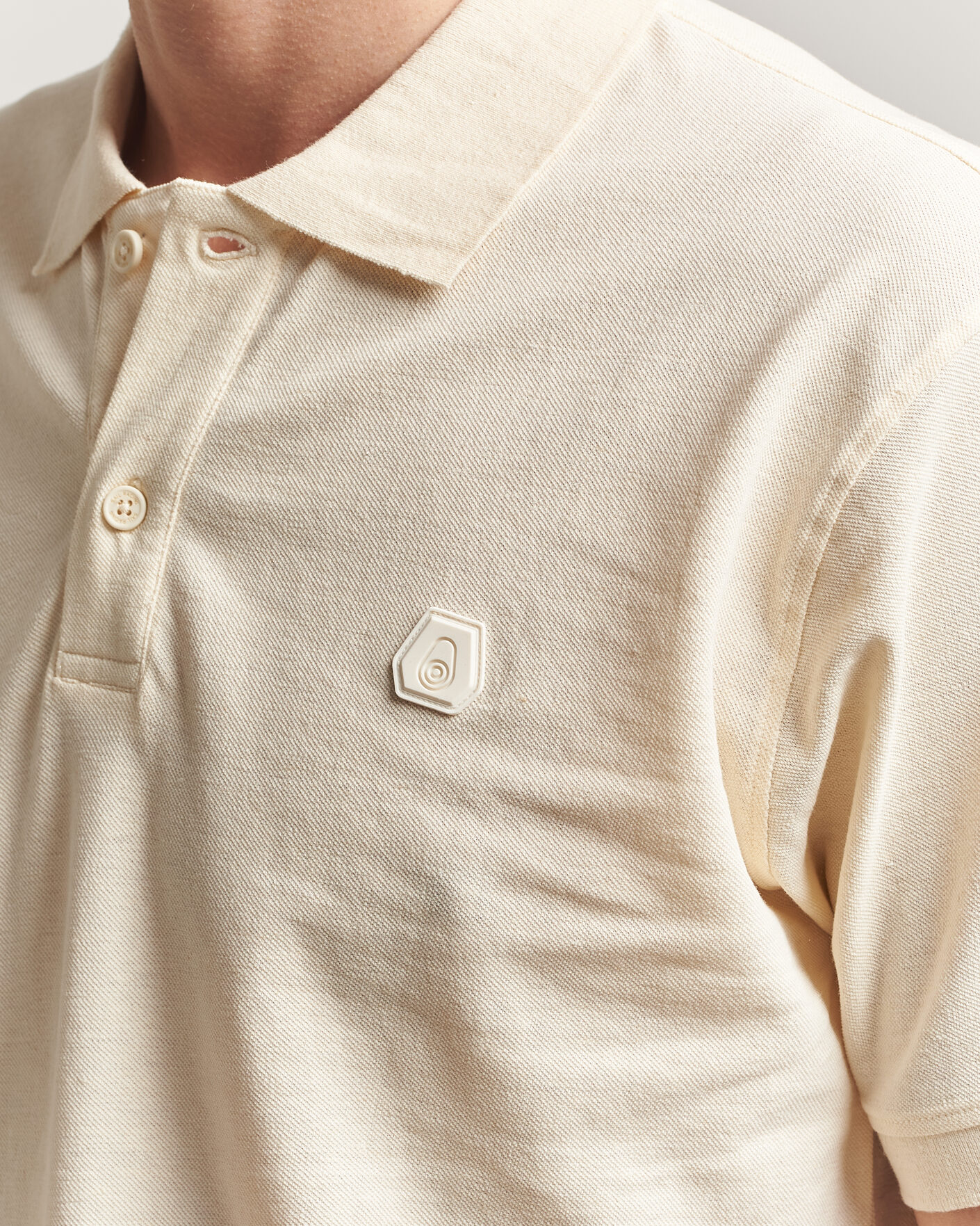 Homme | Polos | Sail Racing | Tornado Cotton/Linen Pique Polo Off White