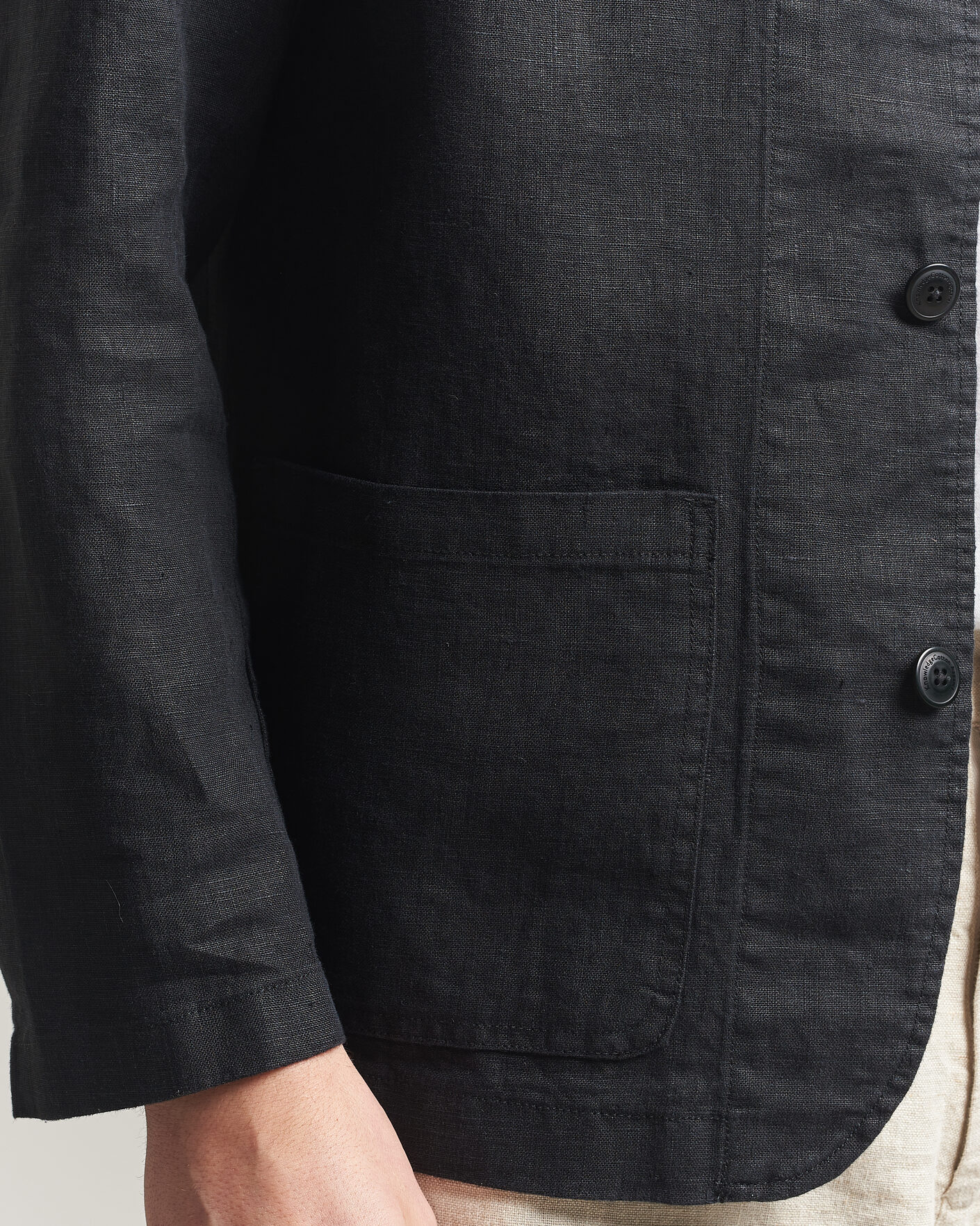 Homme | Blazers | KnowledgeCotton Apparel | Linen Blazer Black