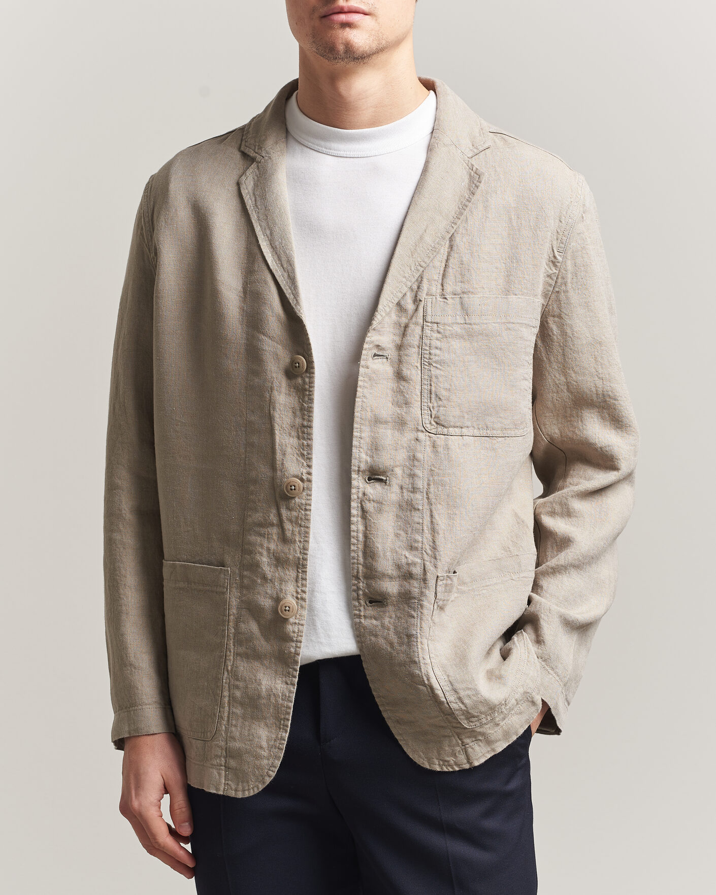Homme | Blazers | KnowledgeCotton Apparel | Linen Blazer Twill
