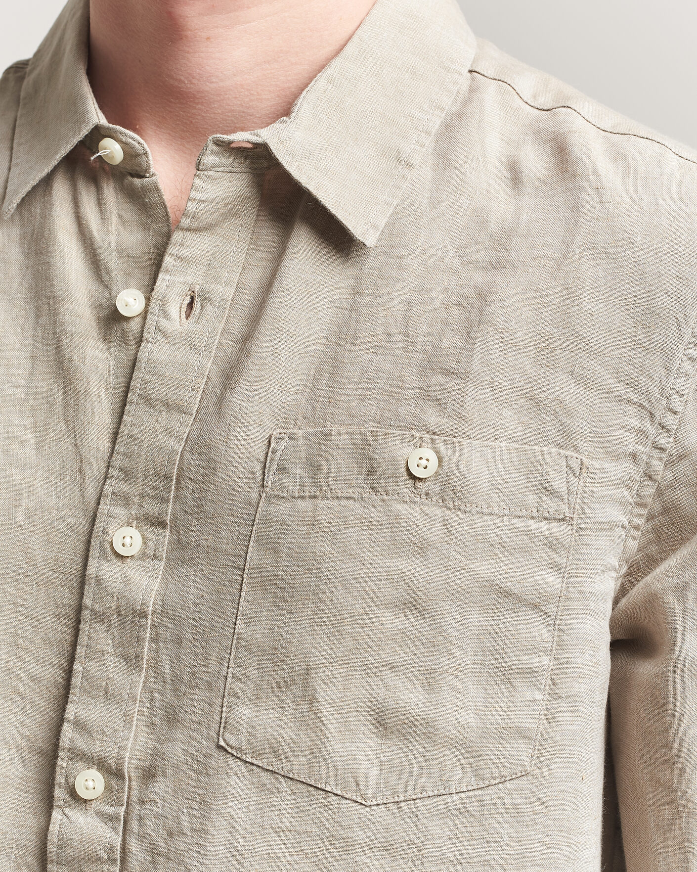 Homme | Chemises | KnowledgeCotton Apparel | Regular Linen Shirt Twill